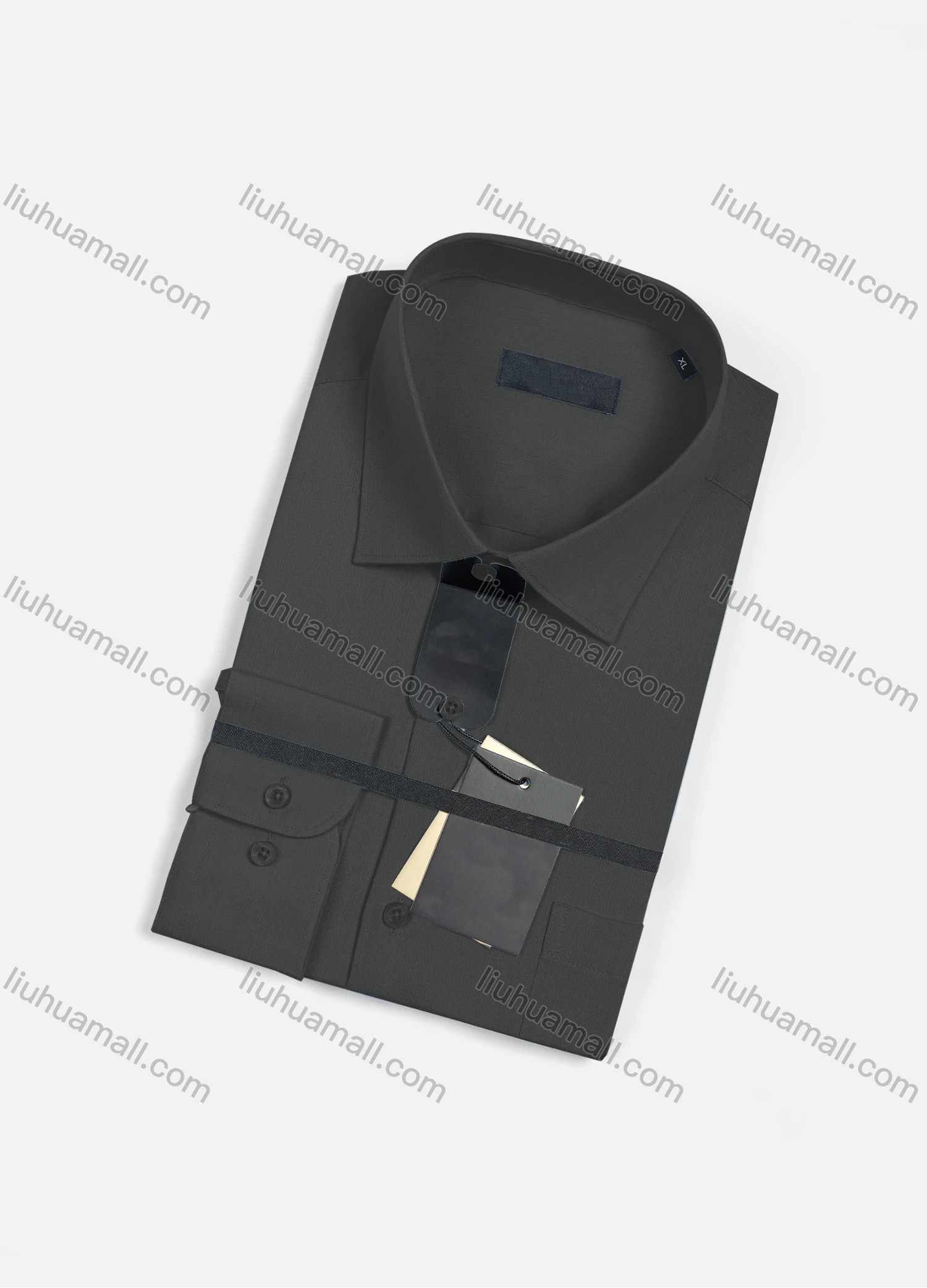Wholesale Men's Casual Plain Long Sleeve Patch Pocket Button Down Shirt R2225-3# - Liuhuamall