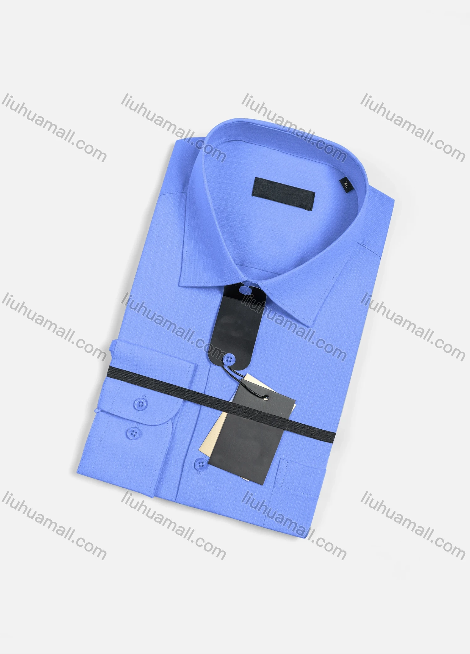 Wholesale Men's Casual Plain Long Sleeve Patch Pocket Button Down Shirt R2225-3# - Liuhuamall