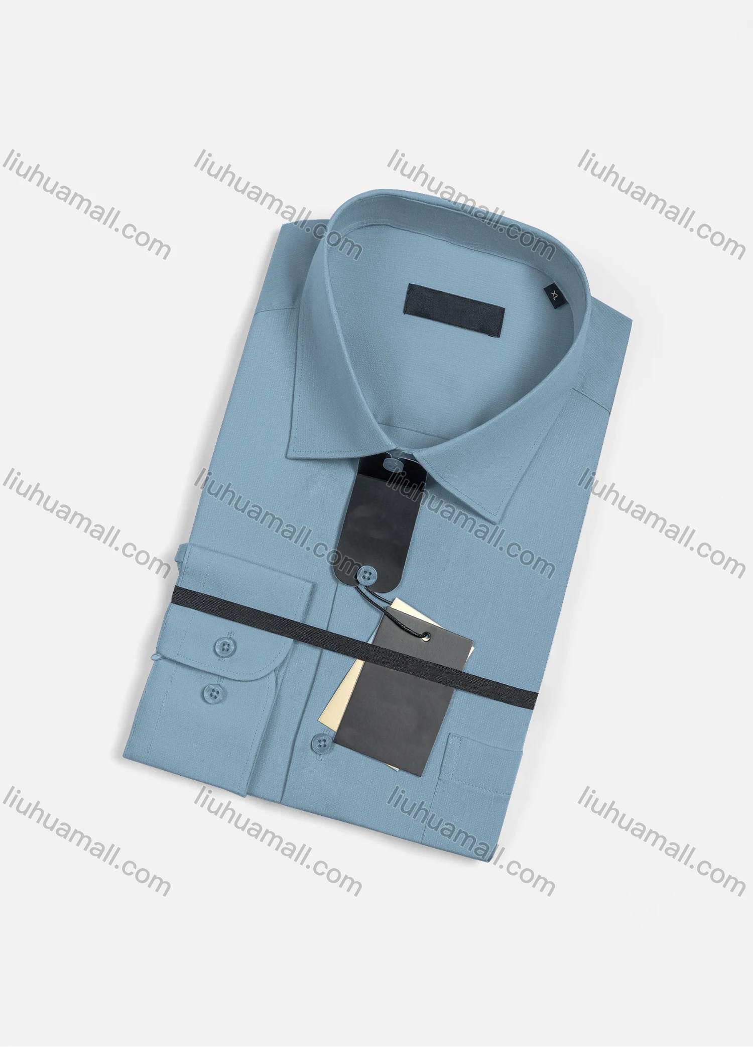 Wholesale Men's Casual Plain Long Sleeve Patch Pocket Button Down Shirt R2225-3# - Liuhuamall