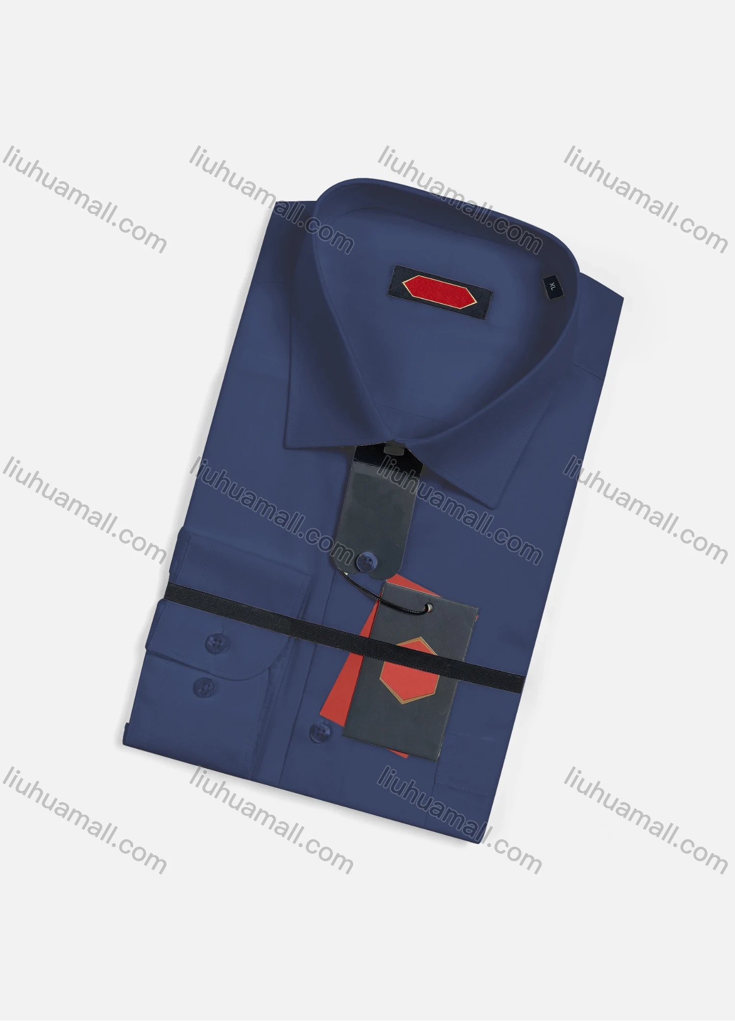 Wholesale Men's Casual Plain Long Sleeve Patch Pocket Button Down Shirt R7588-11# - Liuhuamall