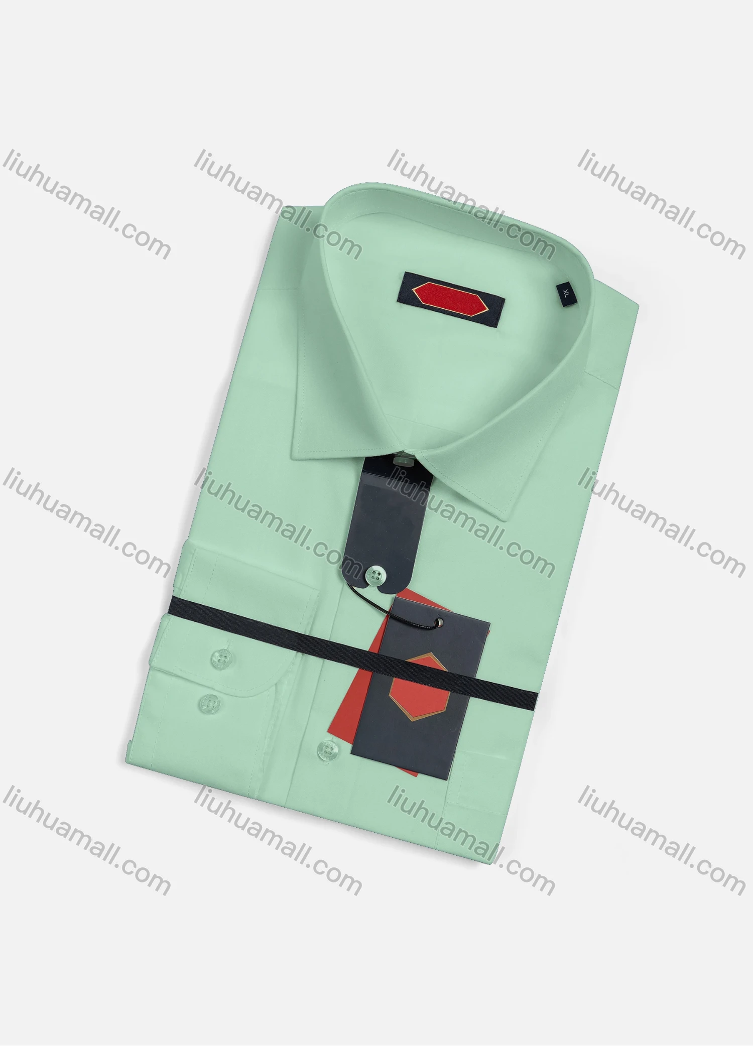 Wholesale Men's Casual Plain Long Sleeve Patch Pocket Button Down Shirt R7588-11# - Liuhuamall