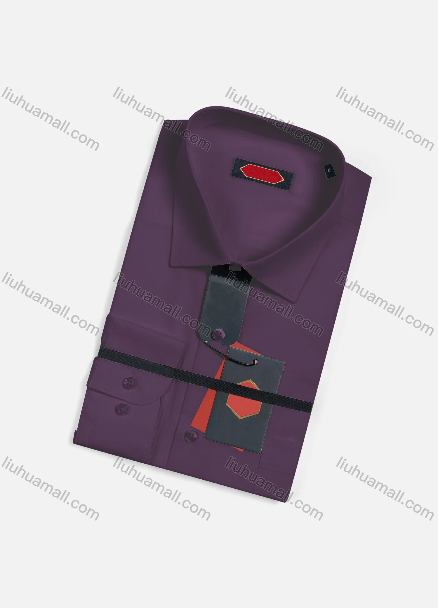 Wholesale Men's Casual Plain Long Sleeve Patch Pocket Button Down Shirt R7588-11# - Liuhuamall