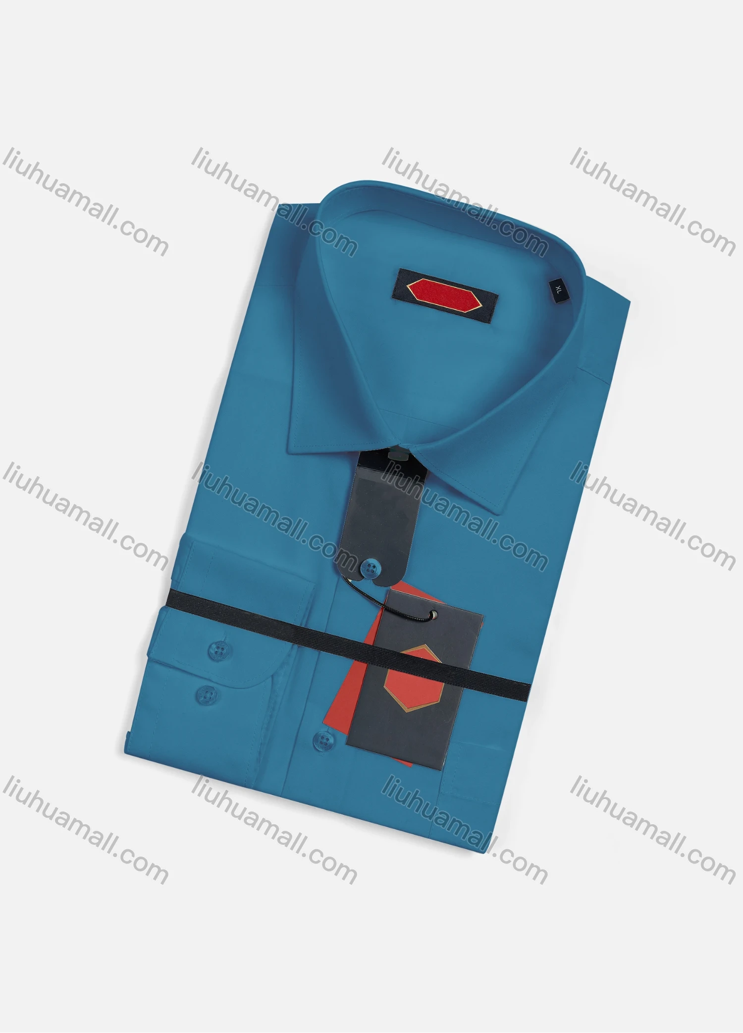 Wholesale Men's Casual Plain Long Sleeve Patch Pocket Button Down Shirt R7588-11# - Liuhuamall