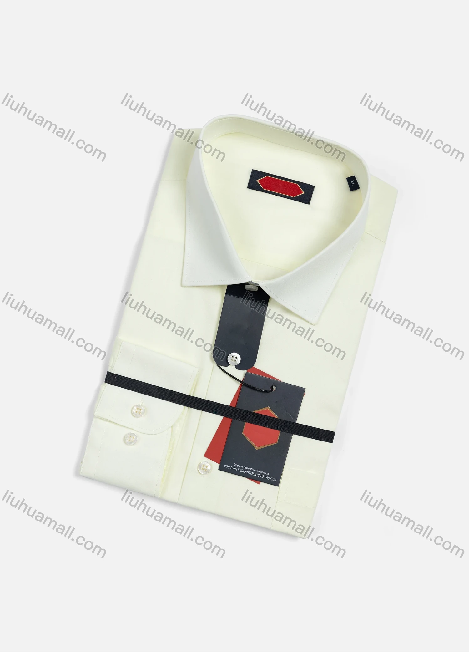 Wholesale Men's Casual Plain Long Sleeve Patch Pocket Button Down Shirt R7588-11# - Liuhuamall