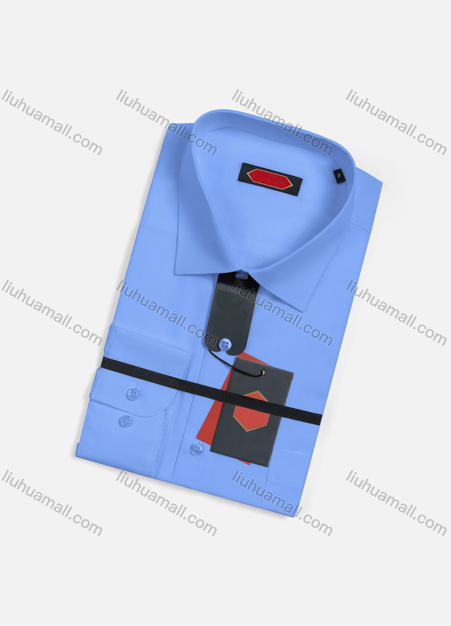 Wholesale Men's Casual Plain Long Sleeve Patch Pocket Button Down Shirt R7588-11# - Liuhuamall
