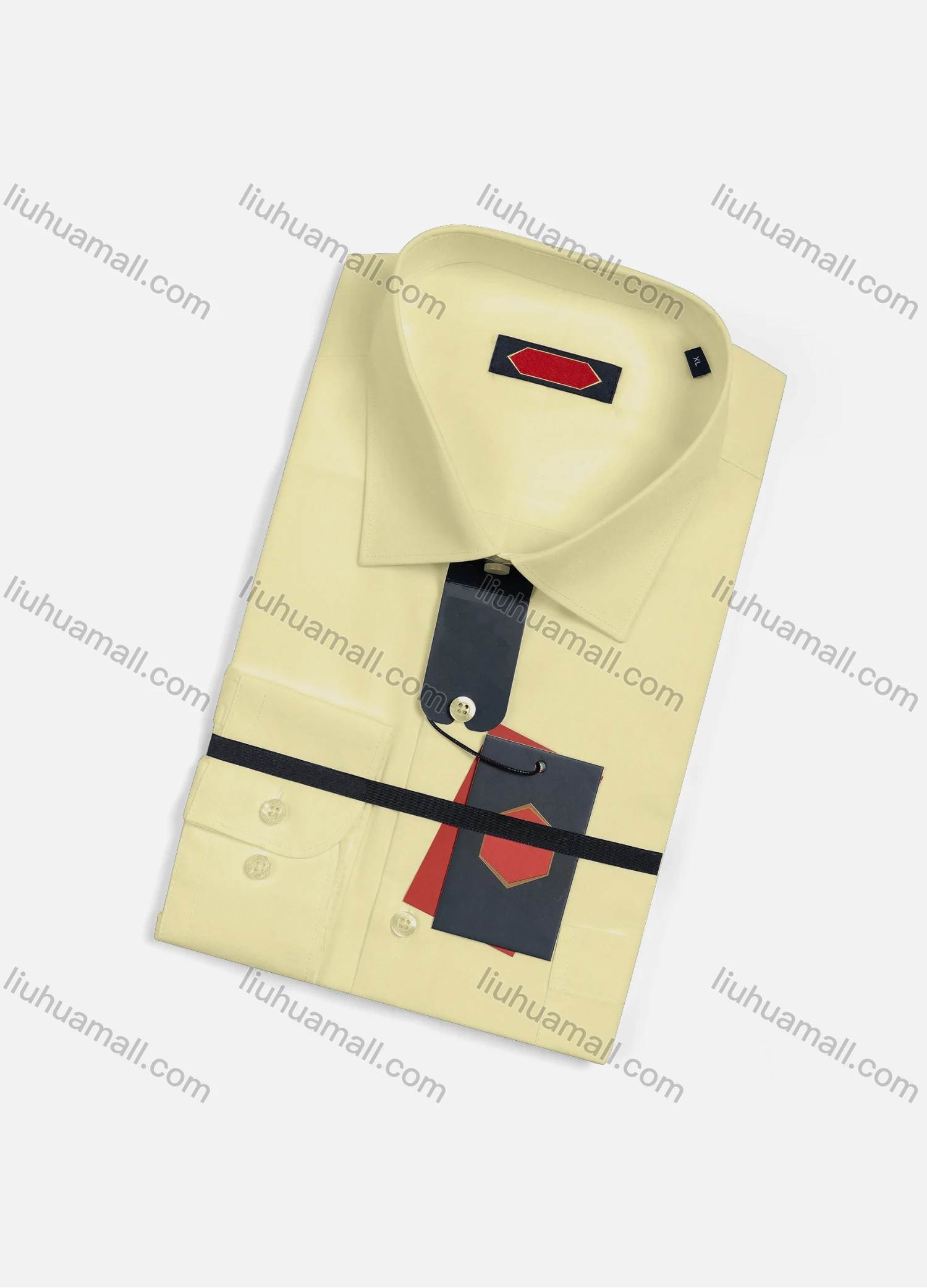 Wholesale Men's Casual Plain Long Sleeve Patch Pocket Button Down Shirt R7588-11# - Liuhuamall