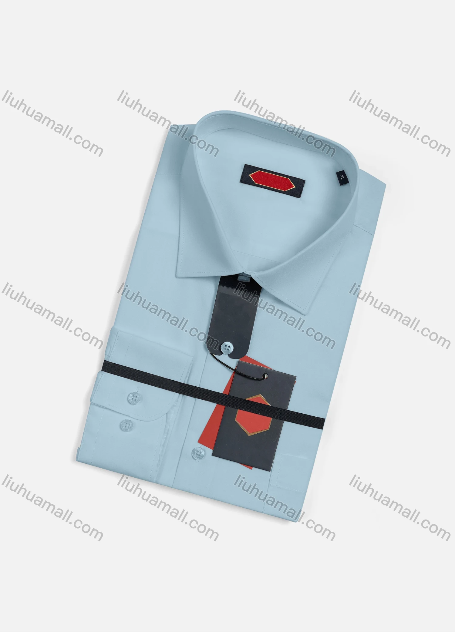 Wholesale Men's Casual Plain Long Sleeve Patch Pocket Button Down Shirt R7588-11# - Liuhuamall