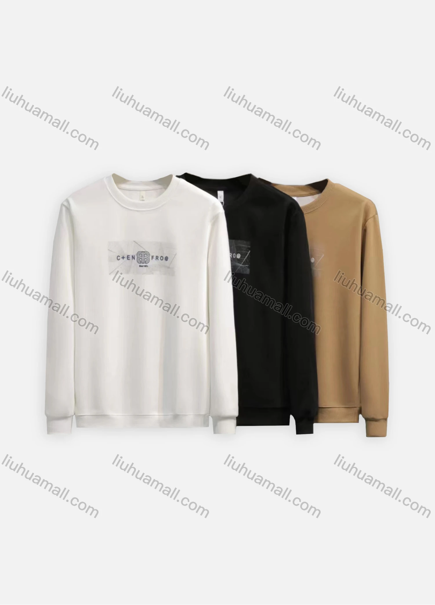 Wholesale Men's Casual Graphic Letter Crew Neck Long Sleeve Sweatshirt HM2311# - Liuhuamall