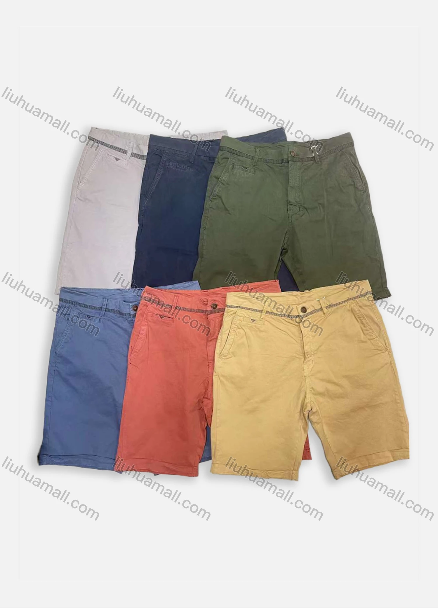 Wholesale Men's Casual Plain Side Pockets Cargo Shorts 8860# - Liuhuamall