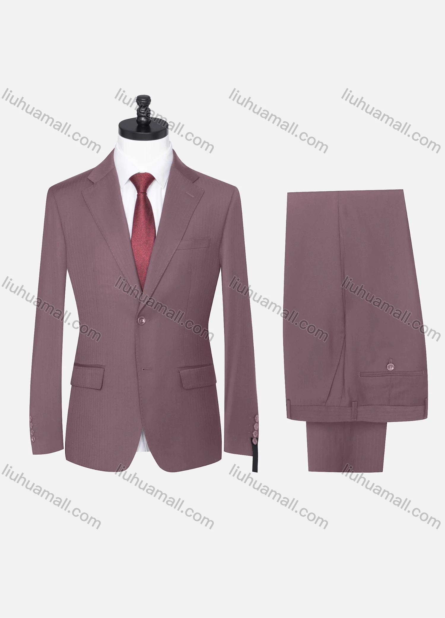 Wholesale Men's Formal Striped Two Button Blazer Jacket & Pants 2 Piece Suit Set 18226# - Liuhuamall