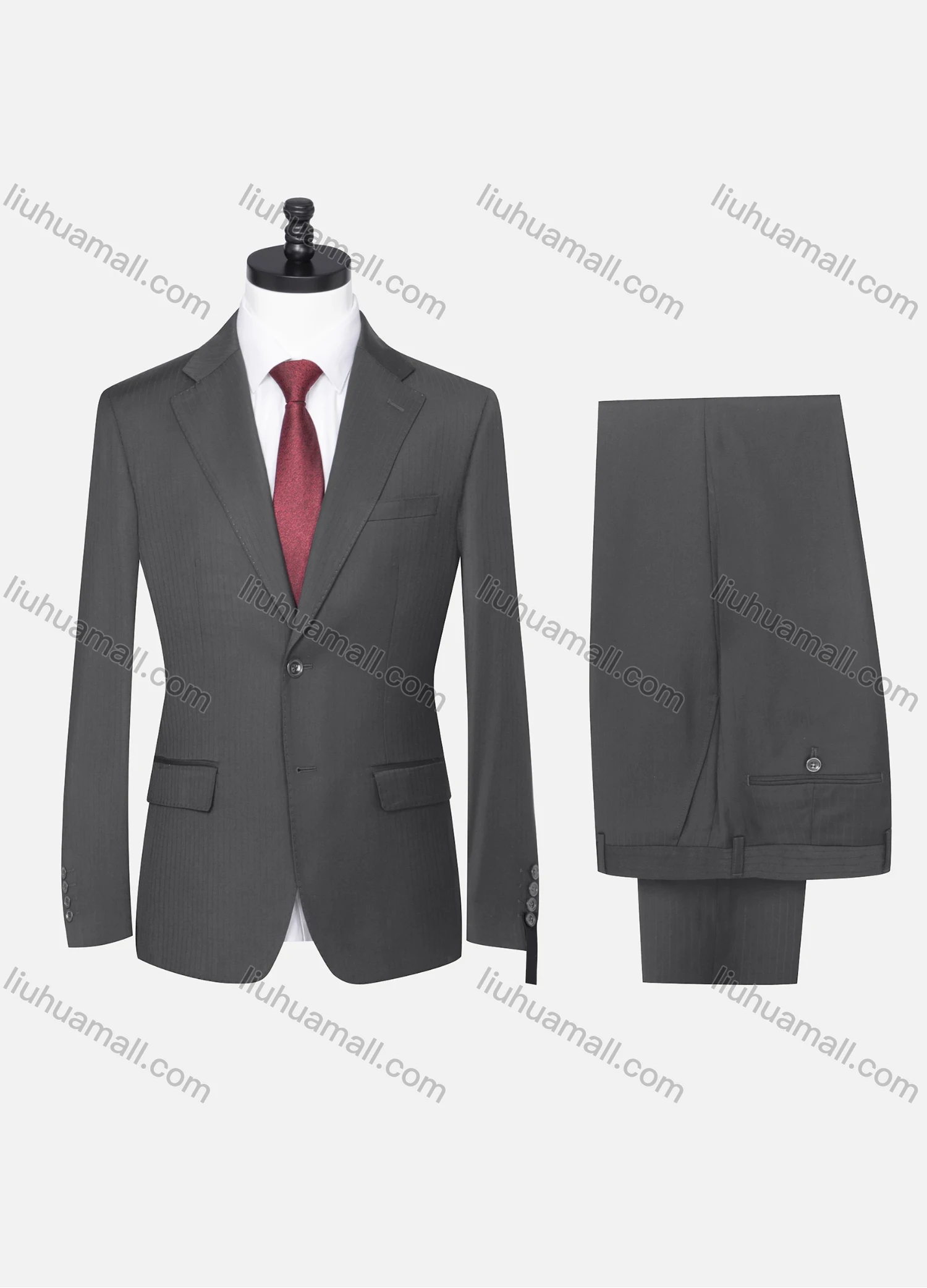 Wholesale Men's Formal Striped Two Button Blazer Jacket & Pants 2 Piece Suit Set 18226# - Liuhuamall