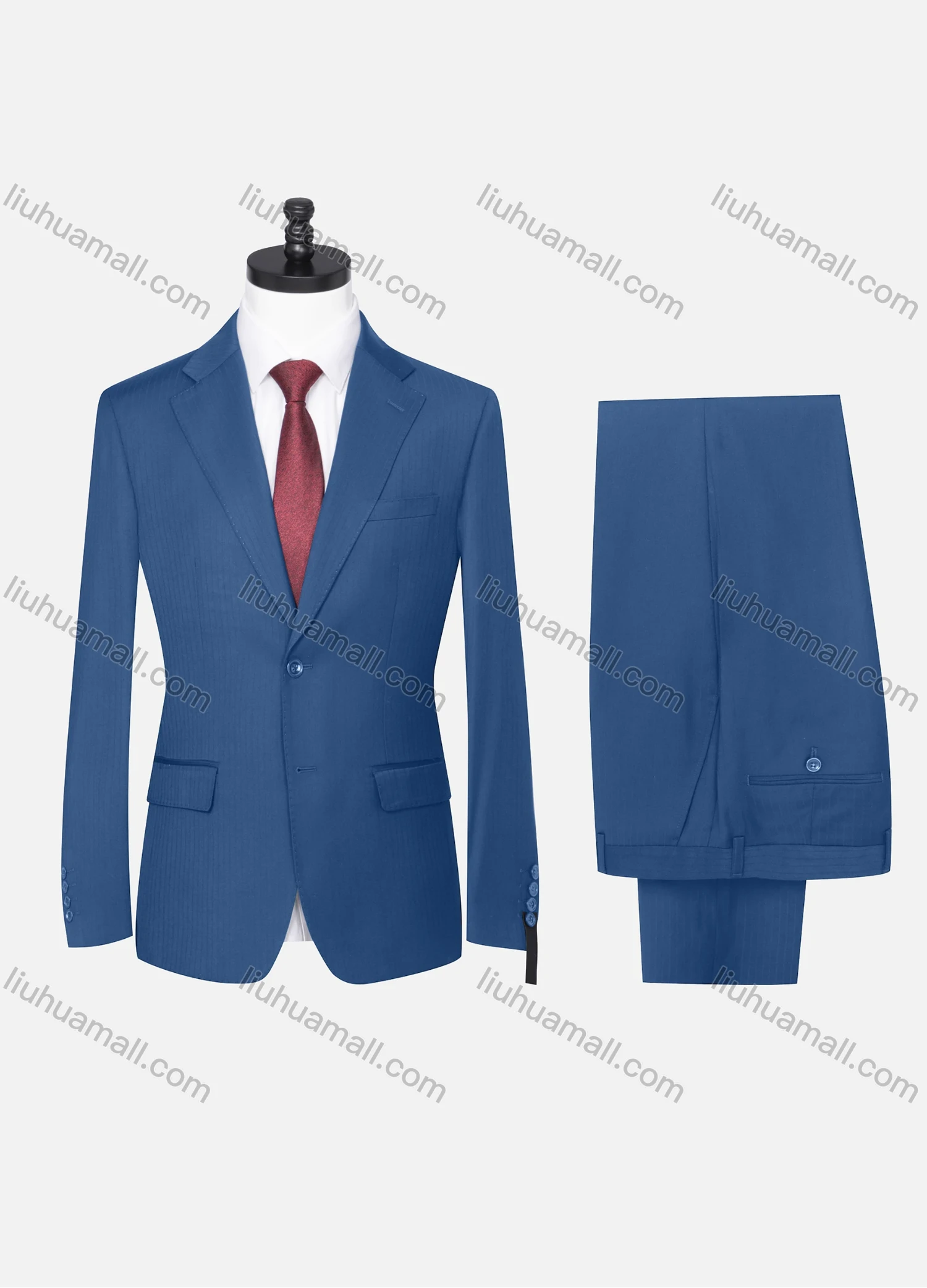 Wholesale Men's Formal Striped Two Button Blazer Jacket & Pants 2 Piece Suit Set 18226# - Liuhuamall