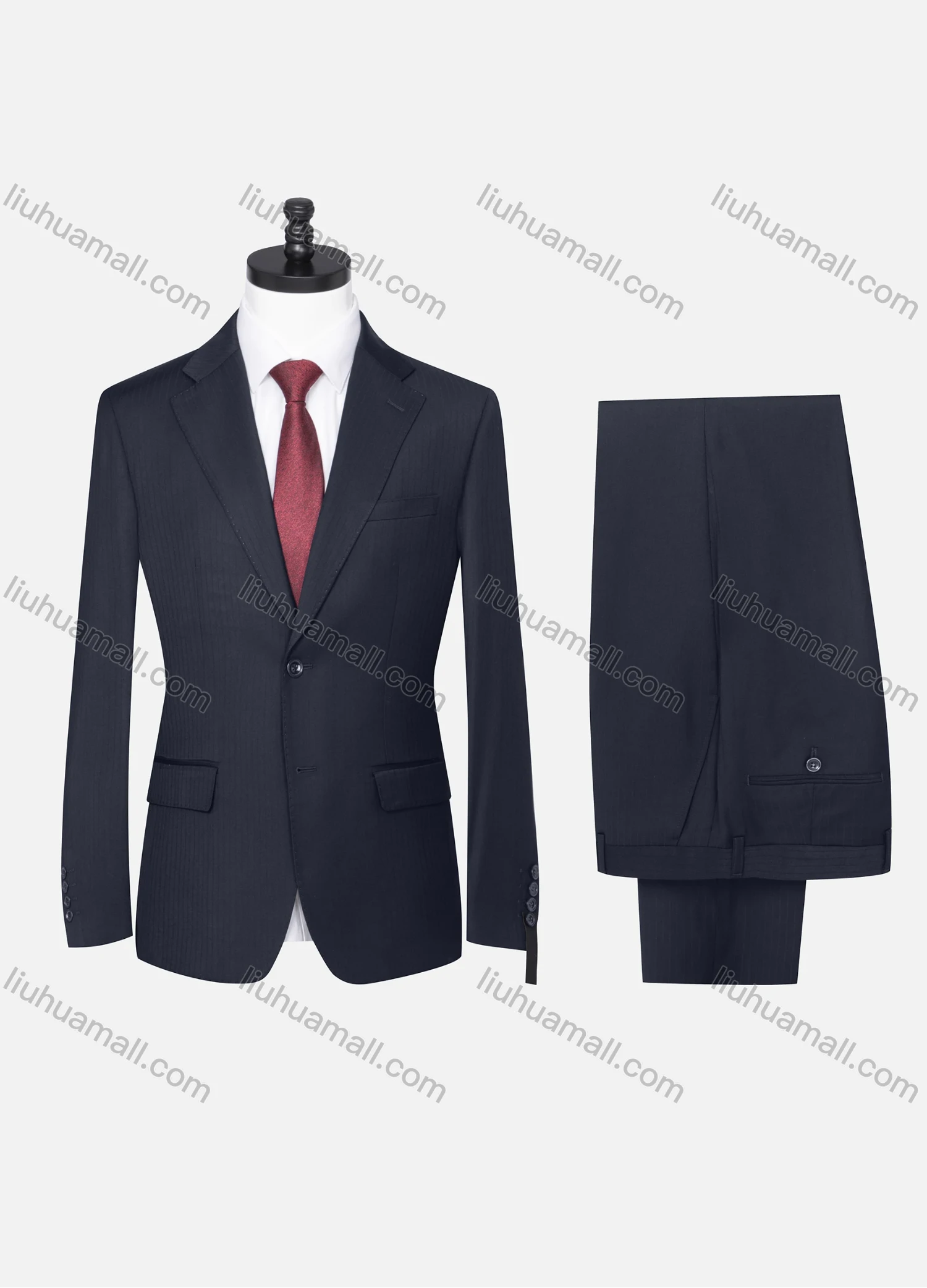Wholesale Men's Formal Striped Two Button Blazer Jacket & Pants 2 Piece Suit Set 18226# - Liuhuamall