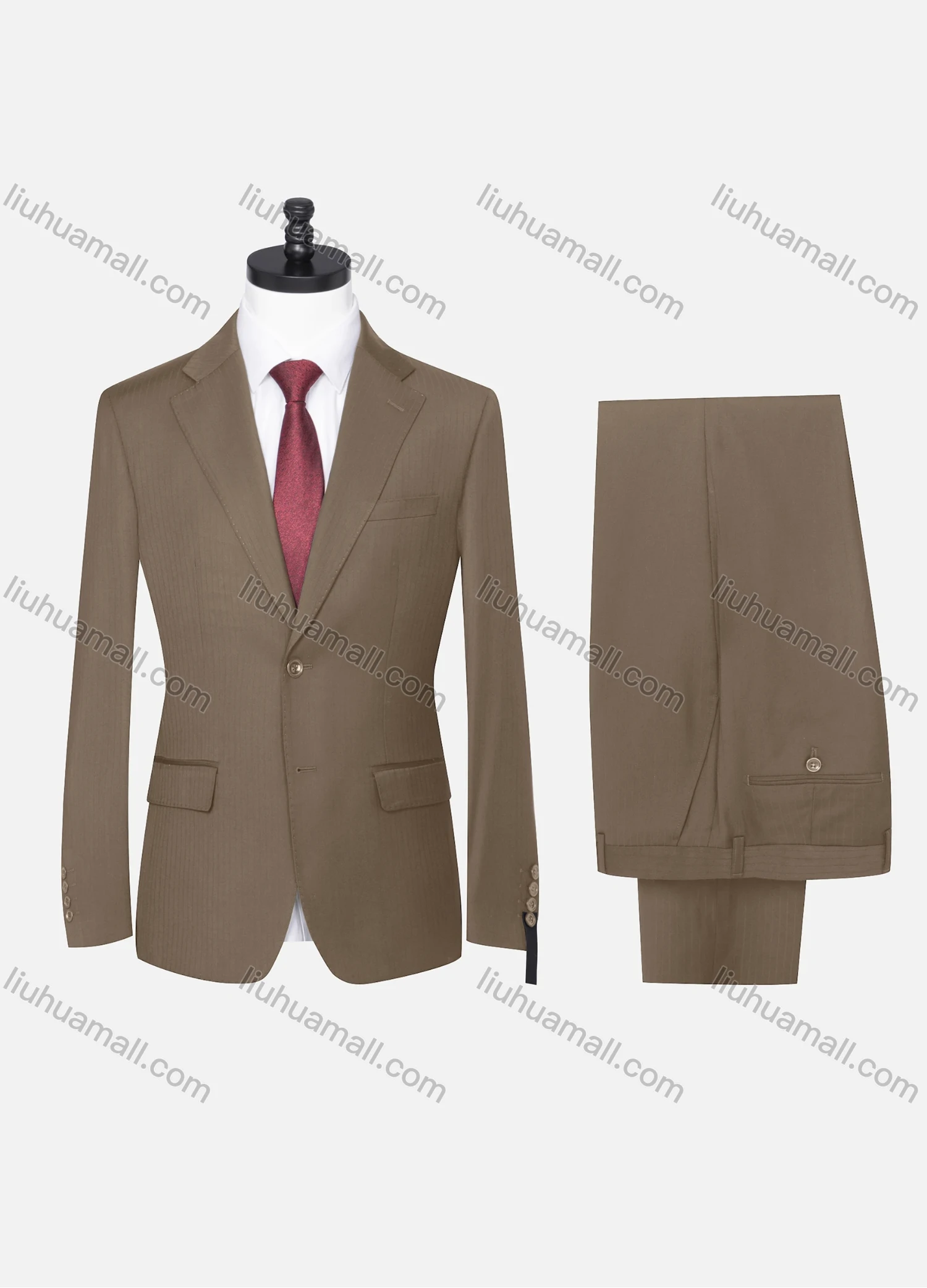 Wholesale Men's Formal Striped Two Button Blazer Jacket & Pants 2 Piece Suit Set 18226# - Liuhuamall