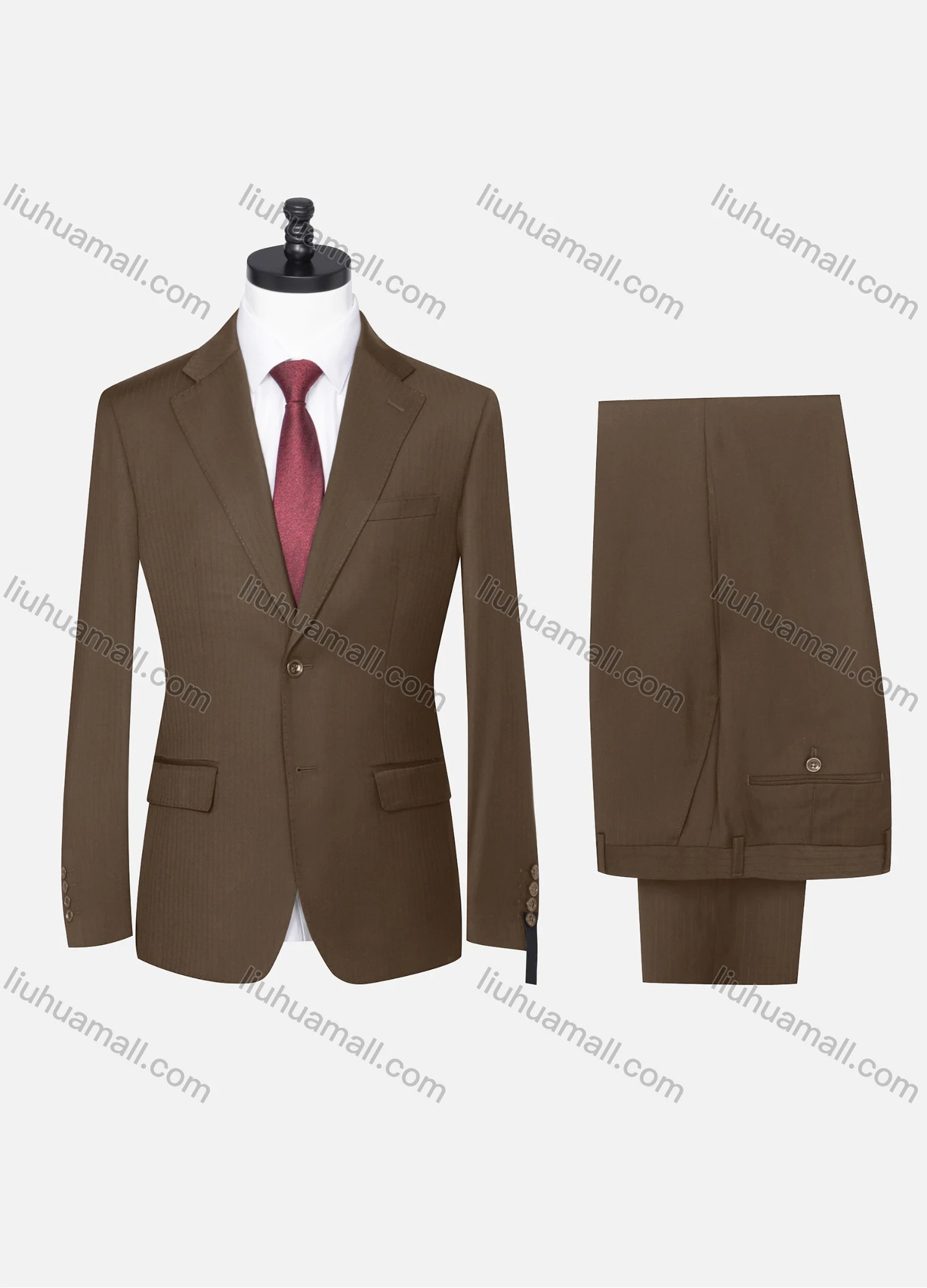 Wholesale Men's Formal Striped Two Button Blazer Jacket & Pants 2 Piece Suit Set 18226# - Liuhuamall