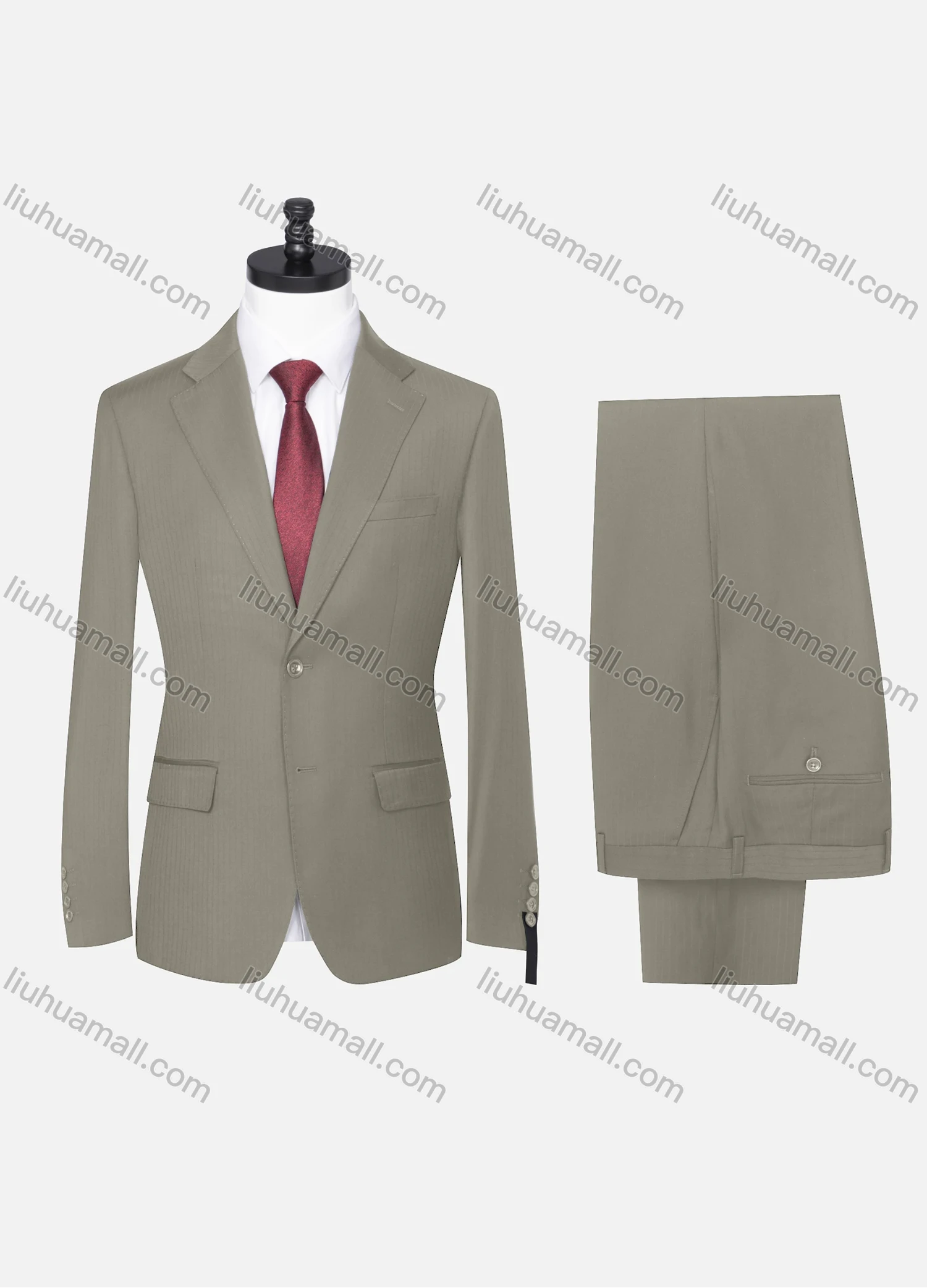 Wholesale Men's Formal Striped Two Button Blazer Jacket & Pants 2 Piece Suit Set 18226# - Liuhuamall