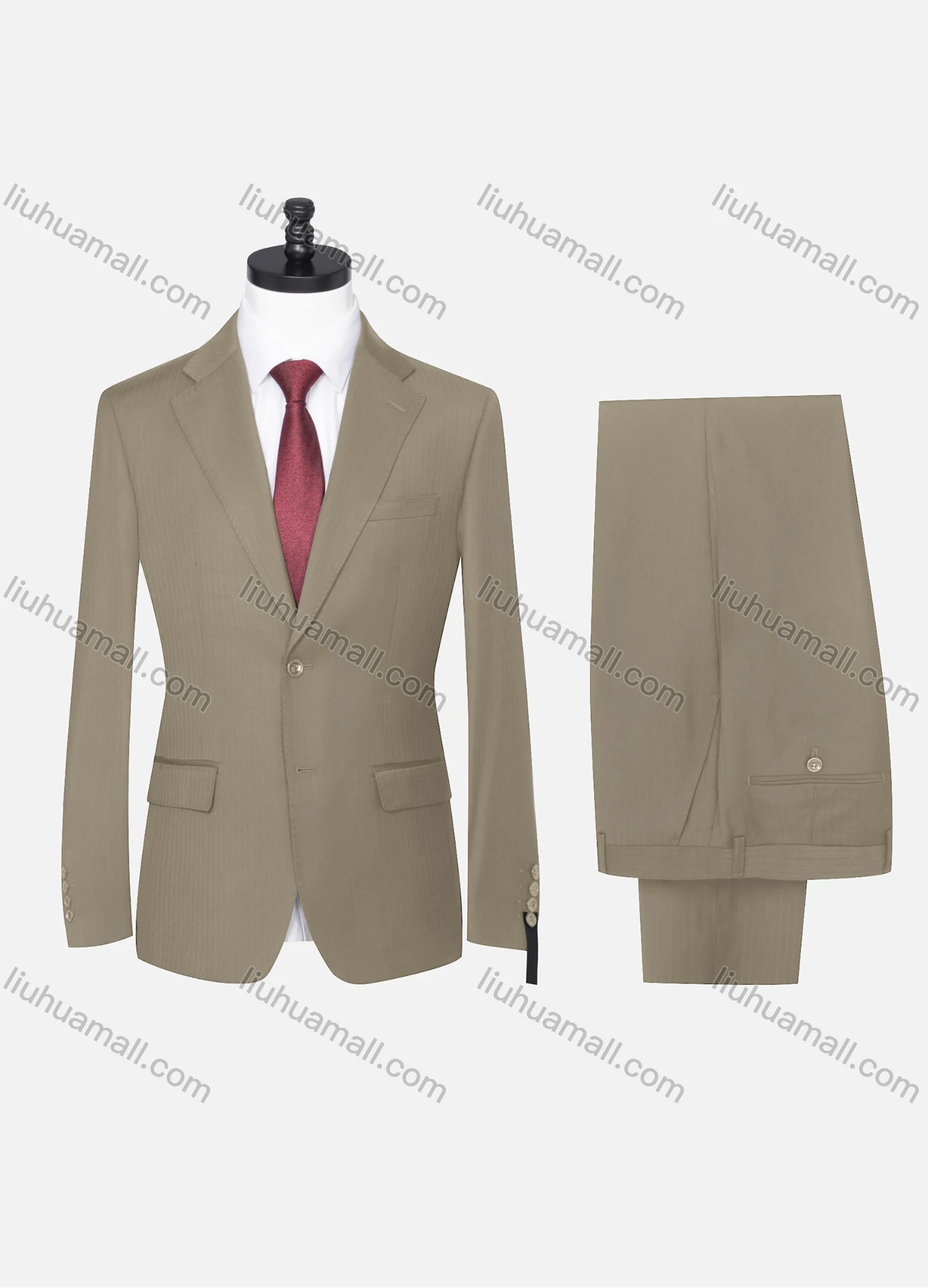 Wholesale Men's Formal Striped Two Button Blazer Jacket & Pants 2 Piece Suit Set 18226# - Liuhuamall