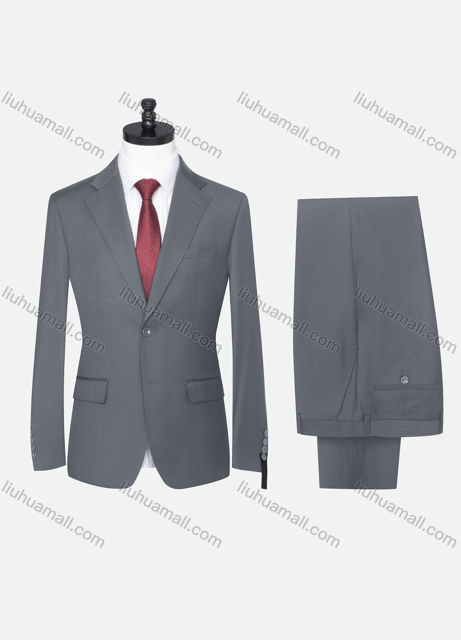 Wholesale Men's Formal Striped Two Button Blazer Jacket & Pants 2 Piece Suit Set 18226# - Liuhuamall