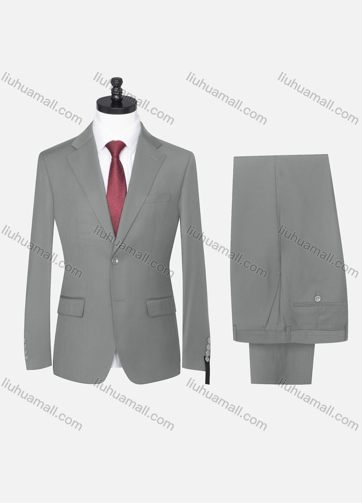 Wholesale Men's Formal Striped Two Button Blazer Jacket & Pants 2 Piece Suit Set 18226# - Liuhuamall