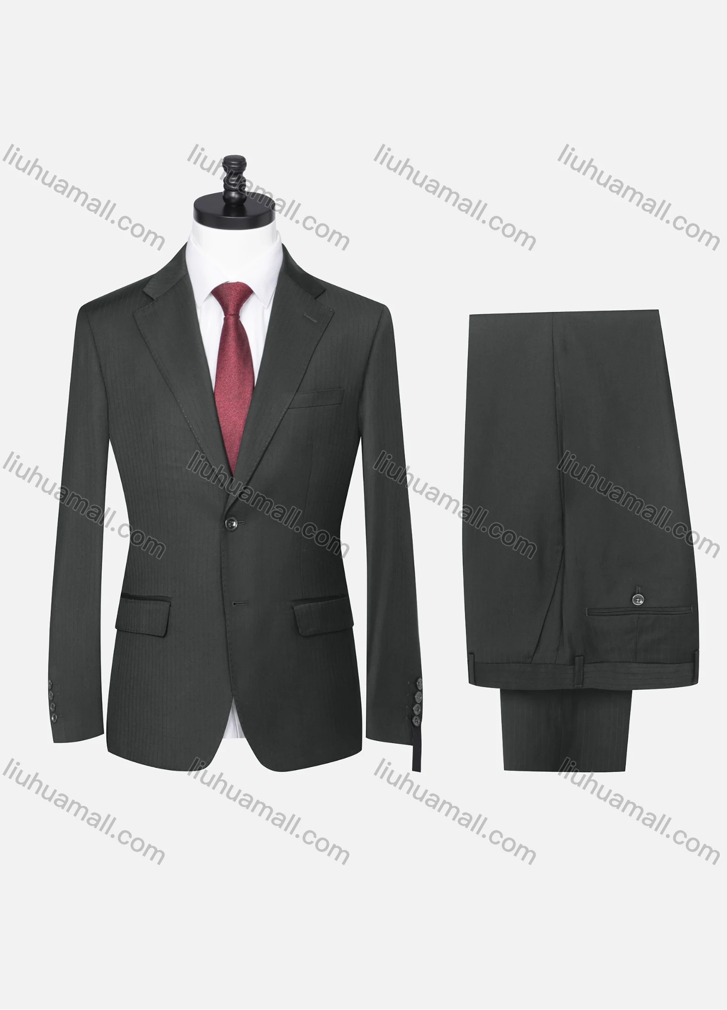 Wholesale Men's Formal Striped Two Button Blazer Jacket & Pants 2 Piece Suit Set 18226# - Liuhuamall
