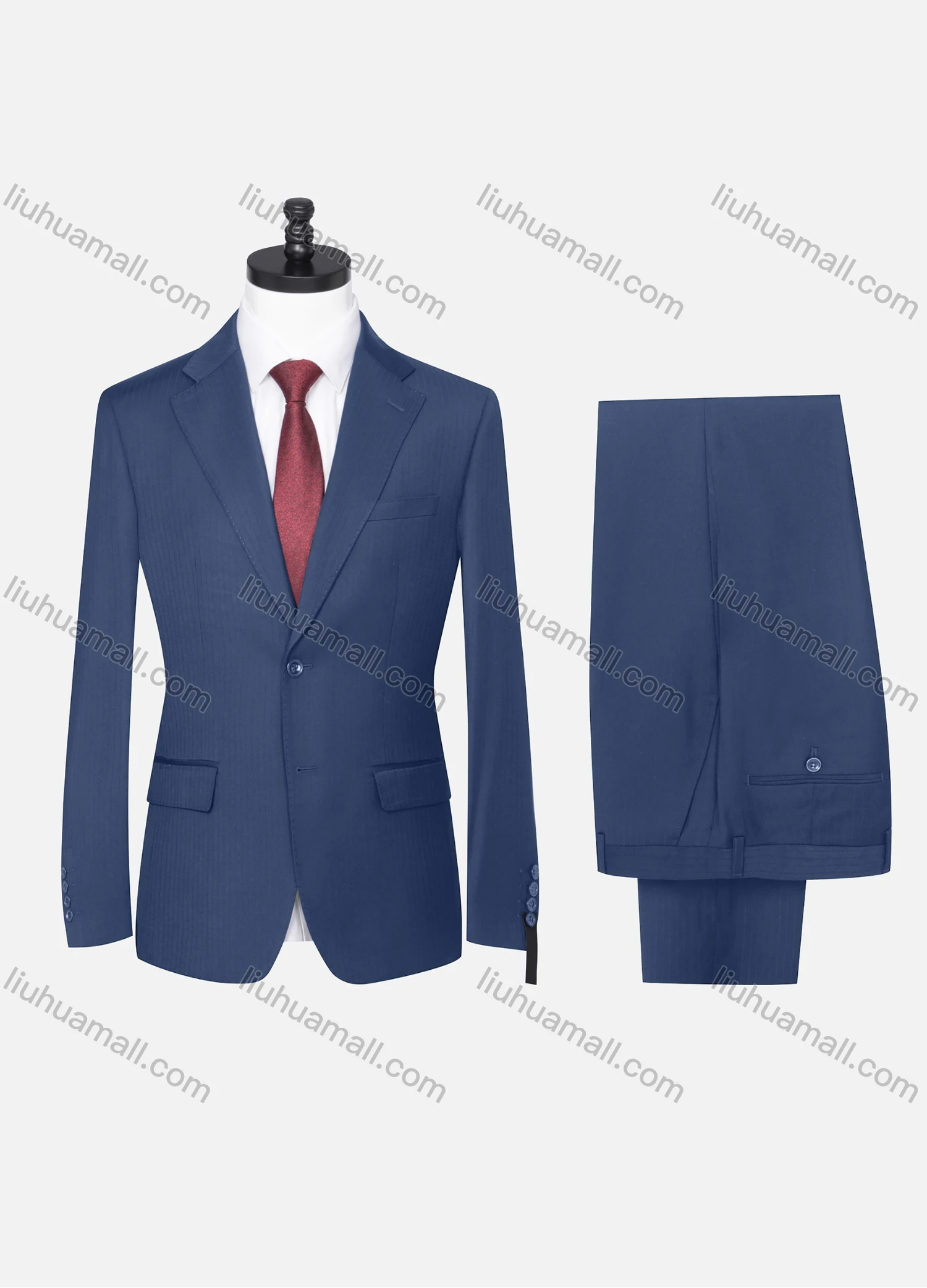 Wholesale Men's Formal Striped Two Button Blazer Jacket & Pants 2 Piece Suit Set 18226# - Liuhuamall