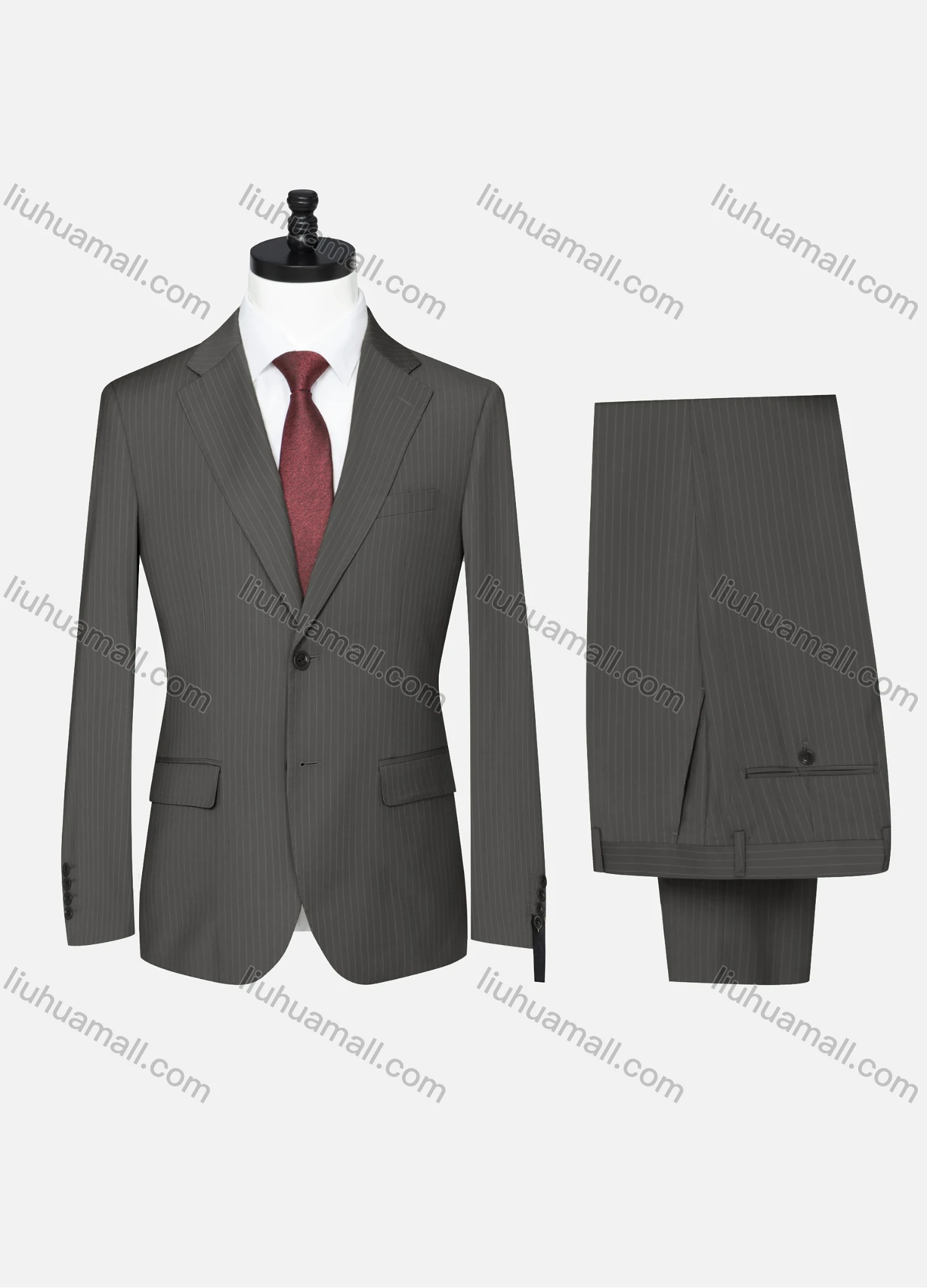 Wholesale Men's Formal Striped Two Button Blazer Jacket & Pants 2 Piece Suit Set 32317# - Liuhuamall