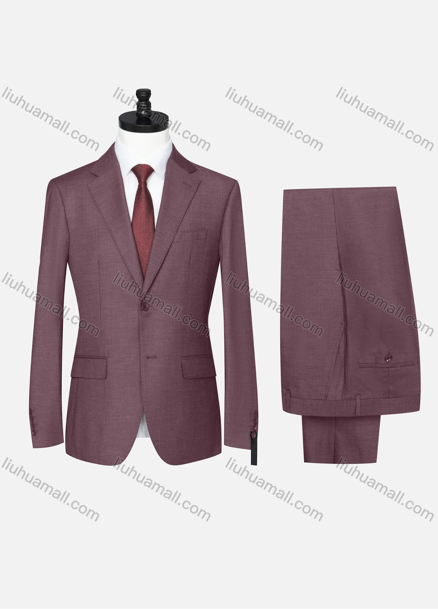 Wholesale Men's Formal Plain Two Button Blazer Jacket & Pants 2 Piece Suit Set D3088# - Liuhuamall