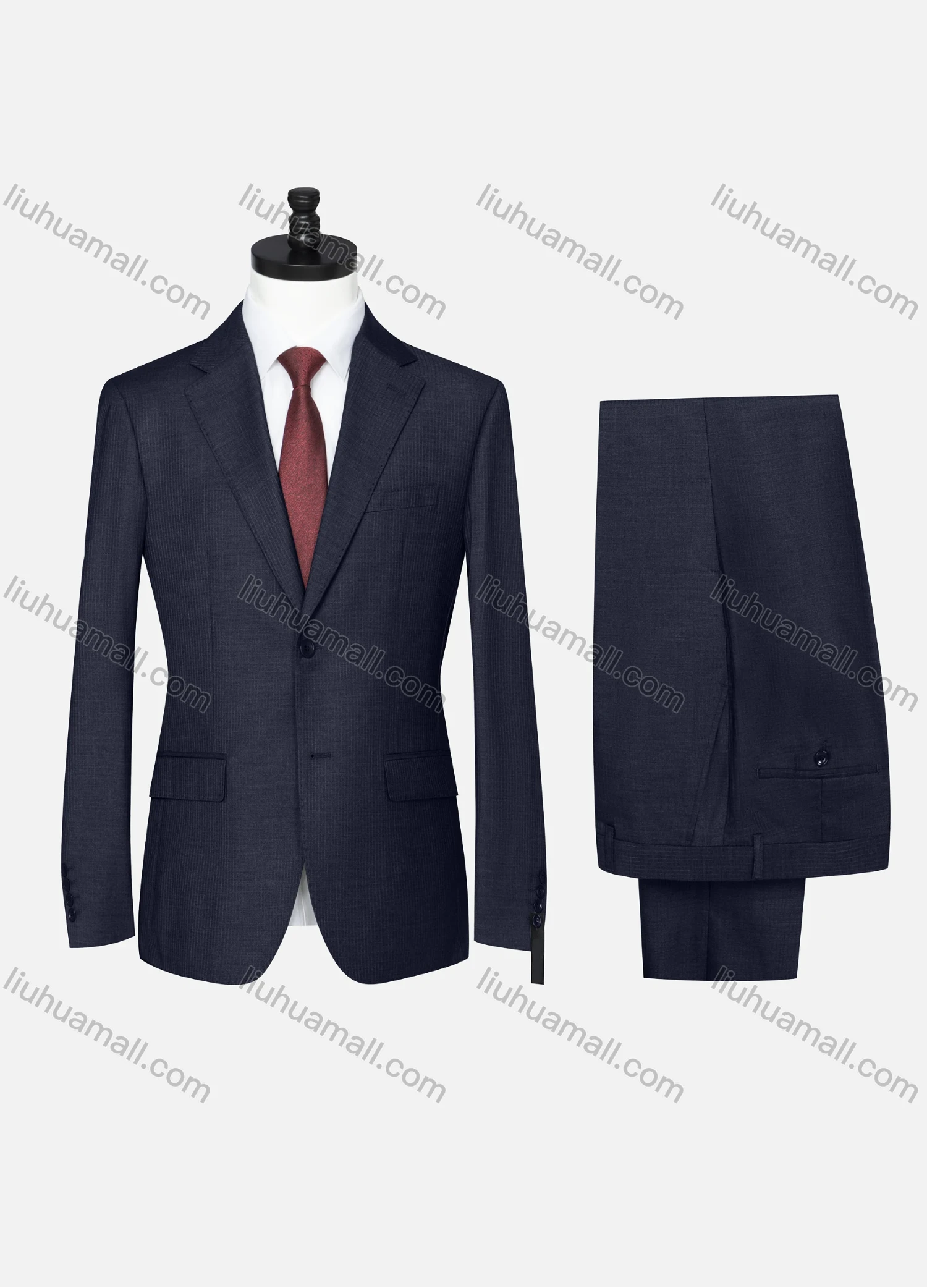 Wholesale Men's Formal Plain Two Button Blazer Jacket & Pants 2 Piece Suit Set D3088# - Liuhuamall