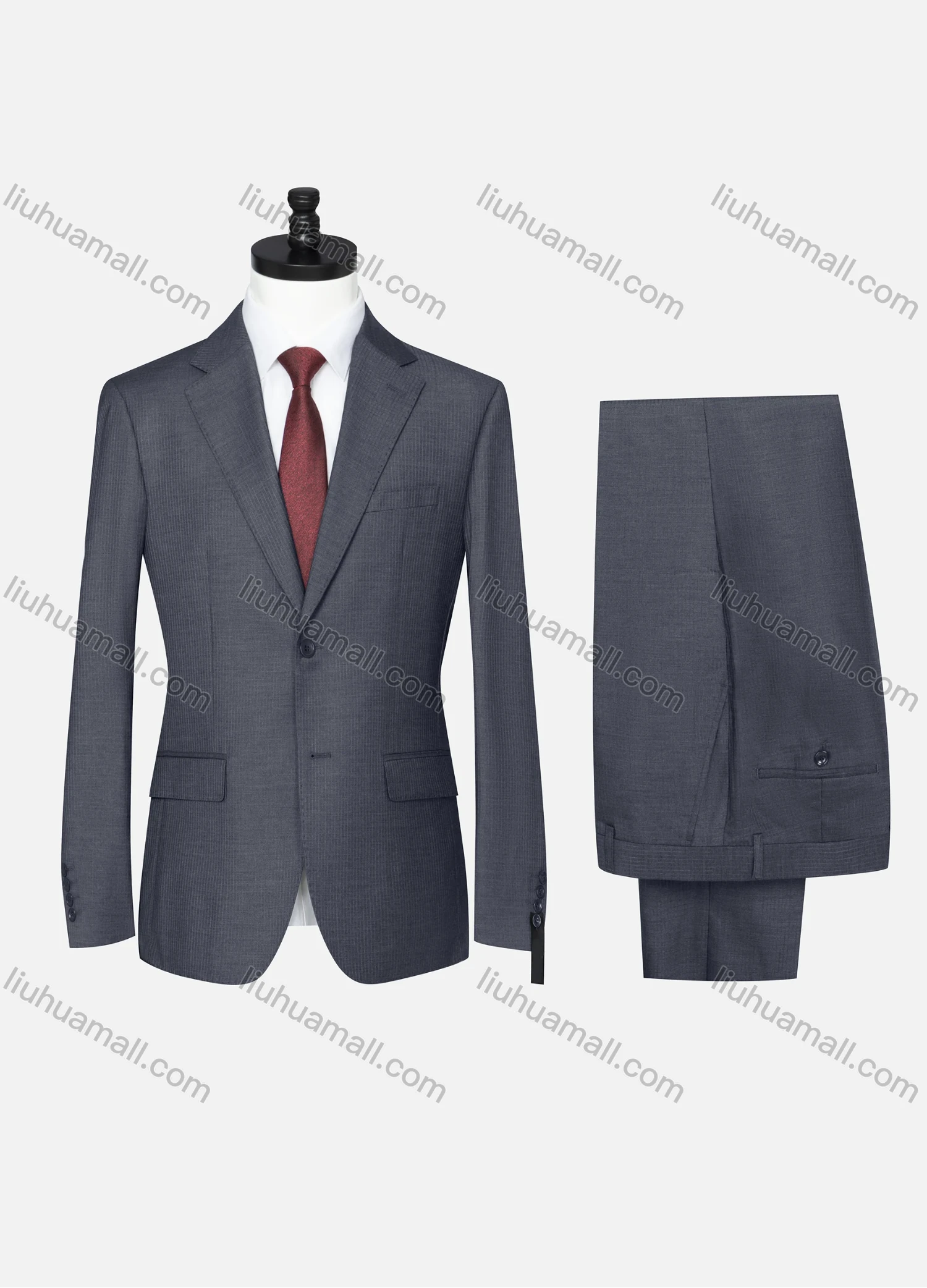 Wholesale Men's Formal Plain Two Button Blazer Jacket & Pants 2 Piece Suit Set D3088# - Liuhuamall