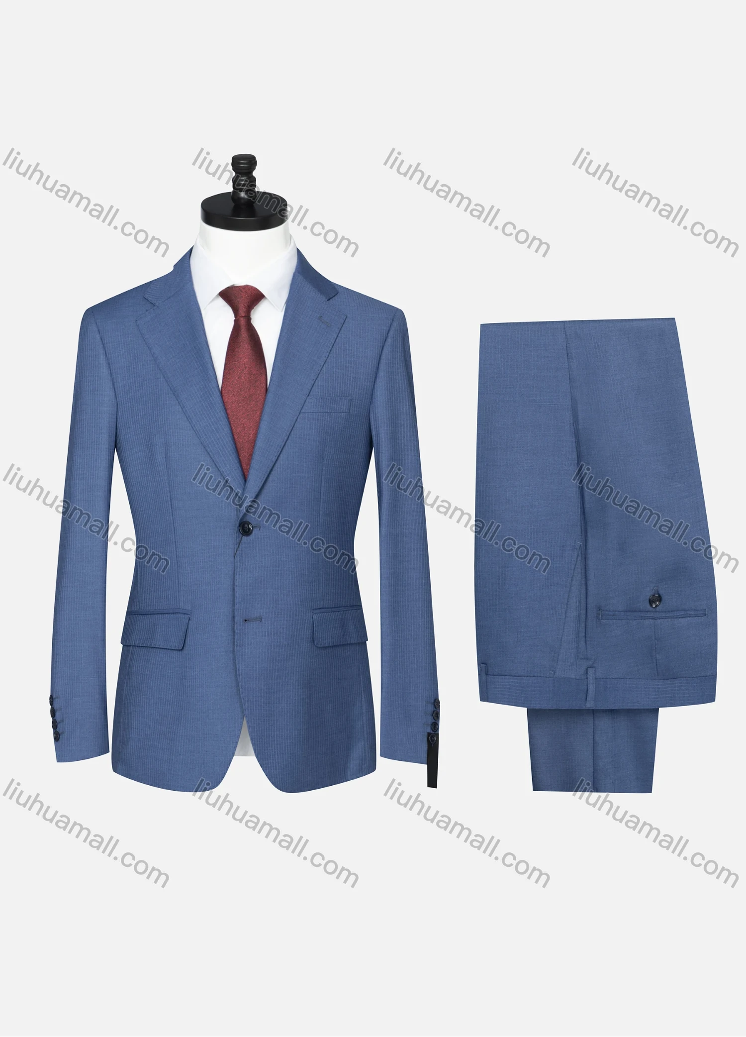 Wholesale Men's Formal Plain Two Button Blazer Jacket & Pants 2 Piece Suit Set D3088# - Liuhuamall