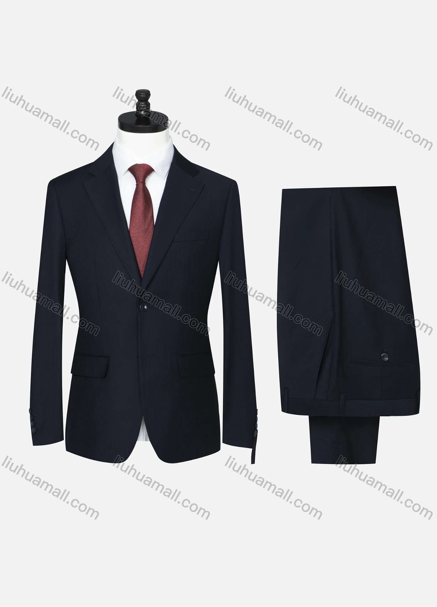 Wholesale Men's Formal Plain Two Button Blazer Jacket & Pants 2 Piece Suit Set D3088# - Liuhuamall