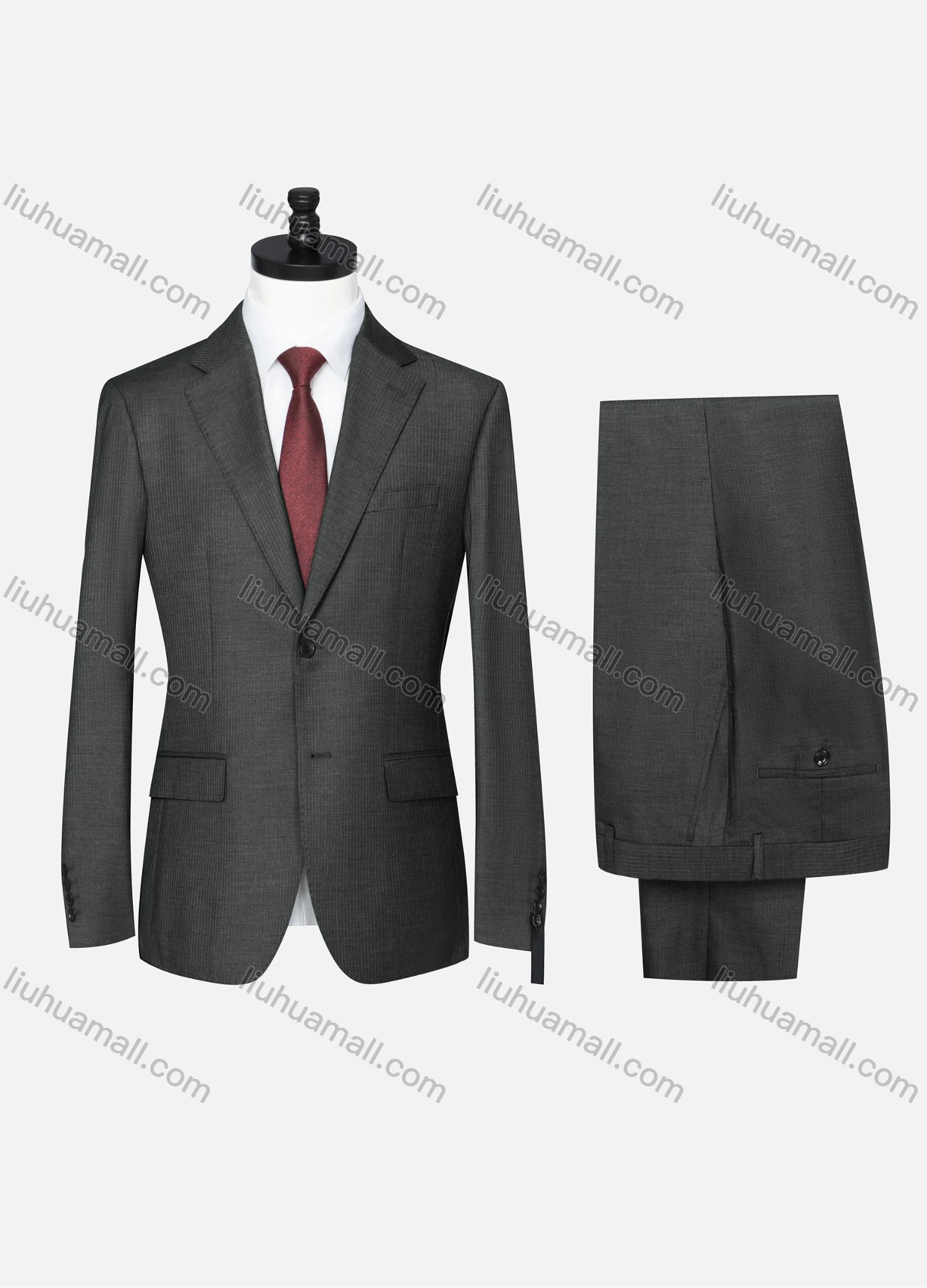 Wholesale Men's Formal Plain Two Button Blazer Jacket & Pants 2 Piece Suit Set D3088# - Liuhuamall