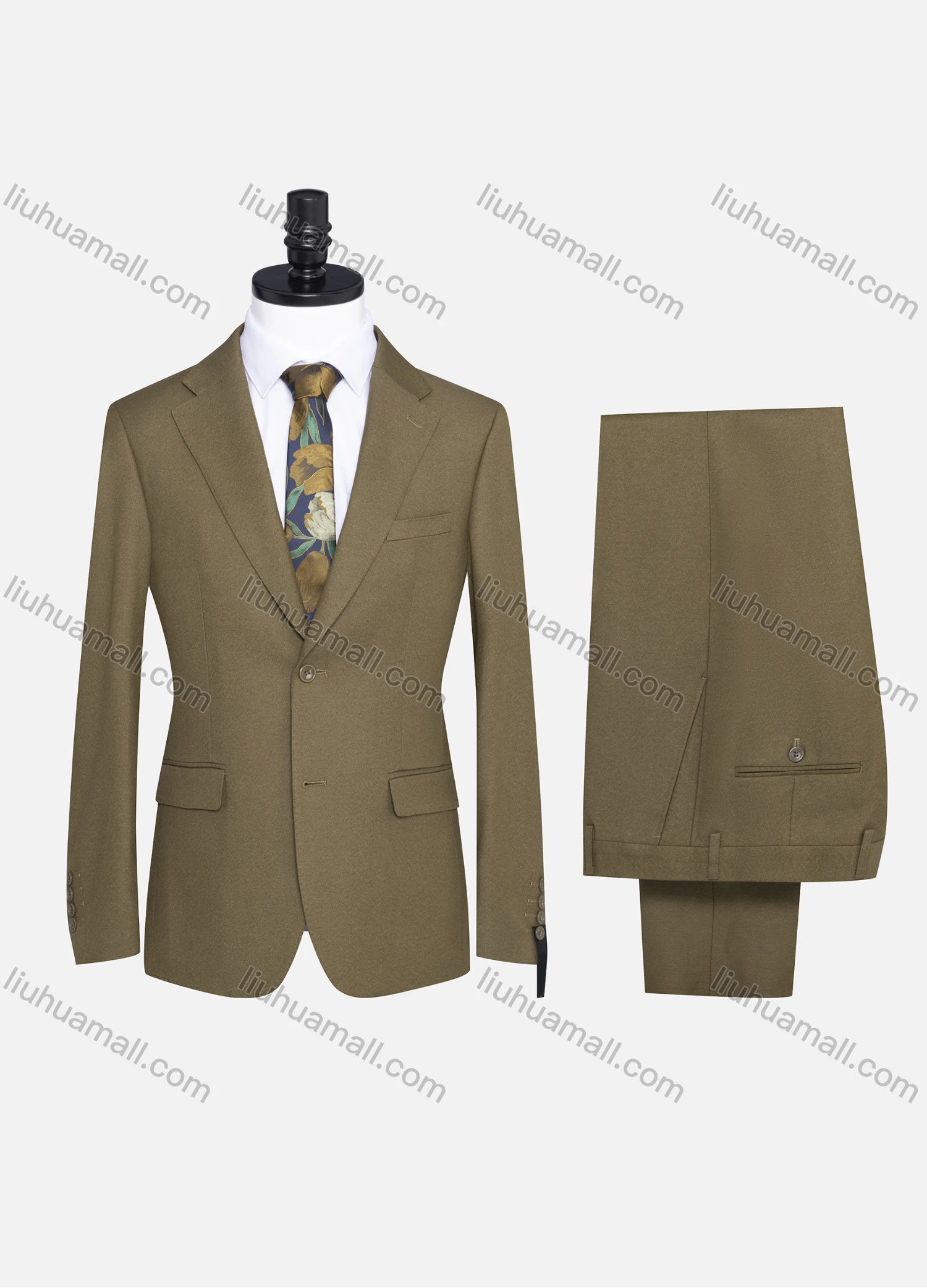Wholesale Men's Formal Plain Two Button Blazer Jacket & Pants 2 Piece Suit Set 973# - Liuhuamall