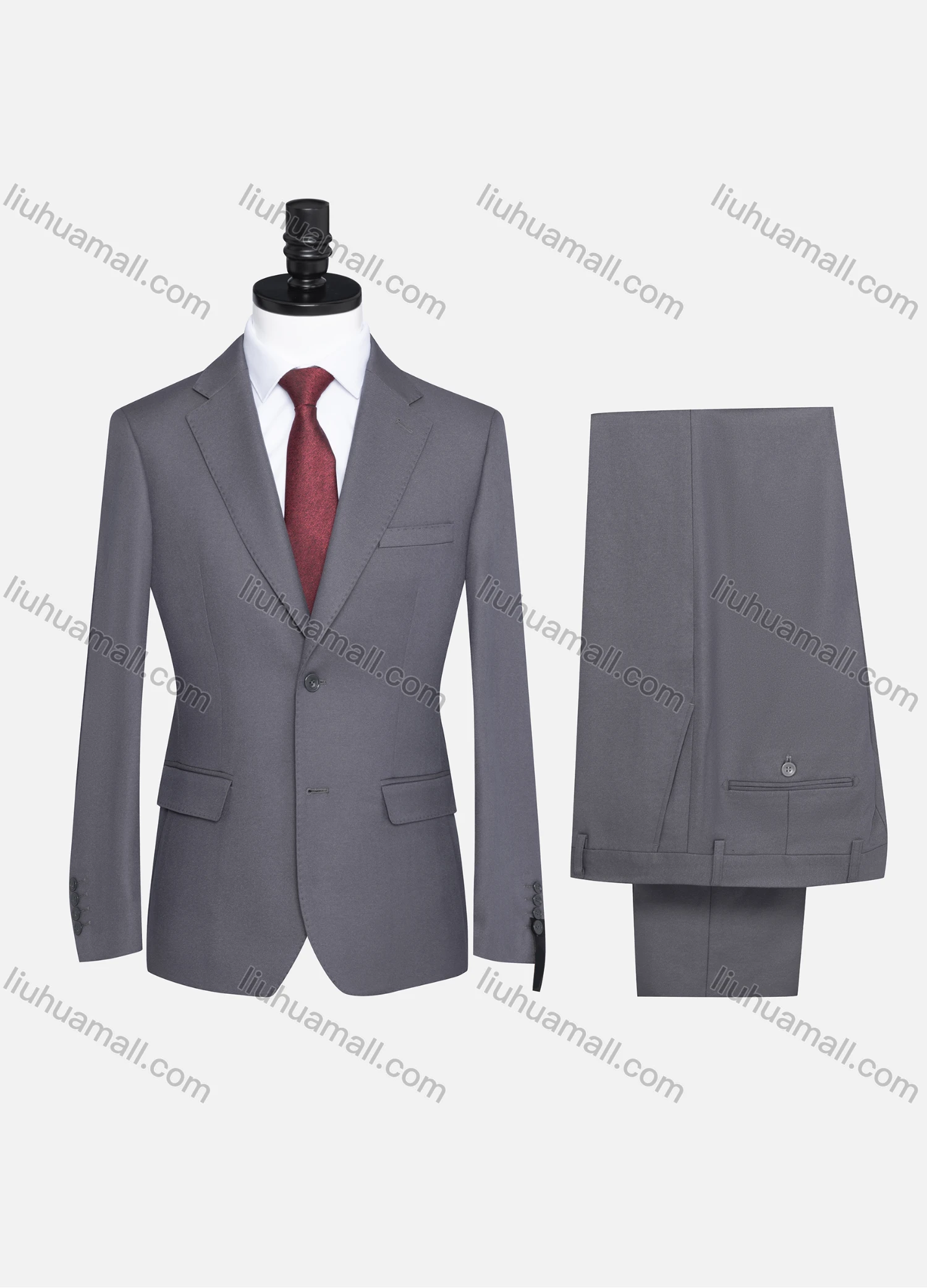Wholesale Men's Formal Plain Two Button Blazer Jacket & Pants 2 Piece Suit Set 973# - Liuhuamall