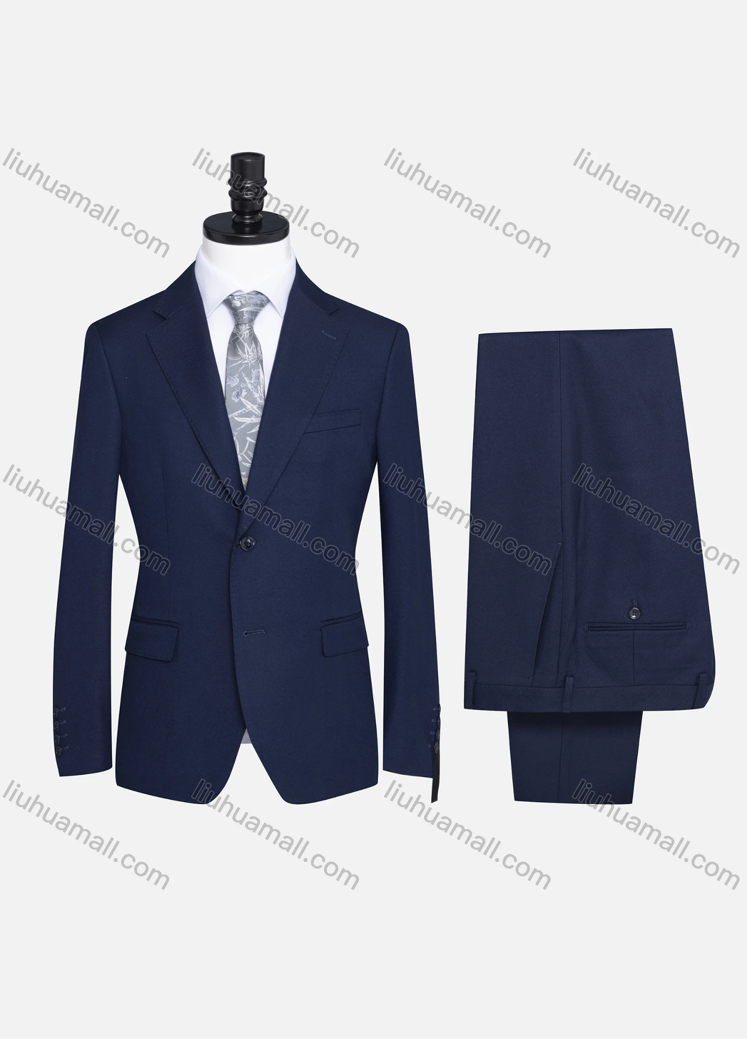 Wholesale Men's Formal Plain Two Button Blazer Jacket & Pants 2 Piece Suit Set 973# - Liuhuamall