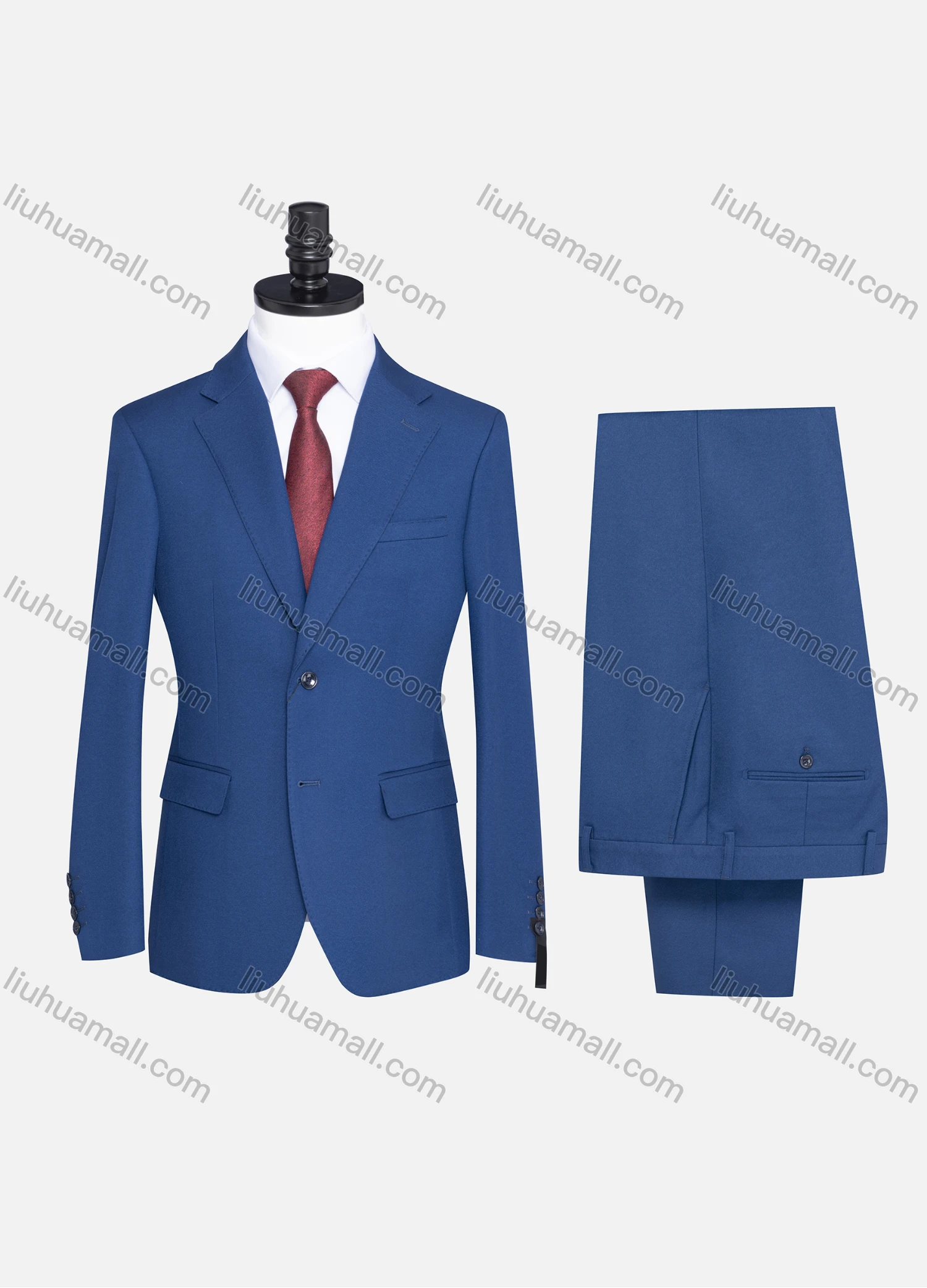 Wholesale Men's Formal Plain Two Button Blazer Jacket & Pants 2 Piece Suit Set 973# - Liuhuamall