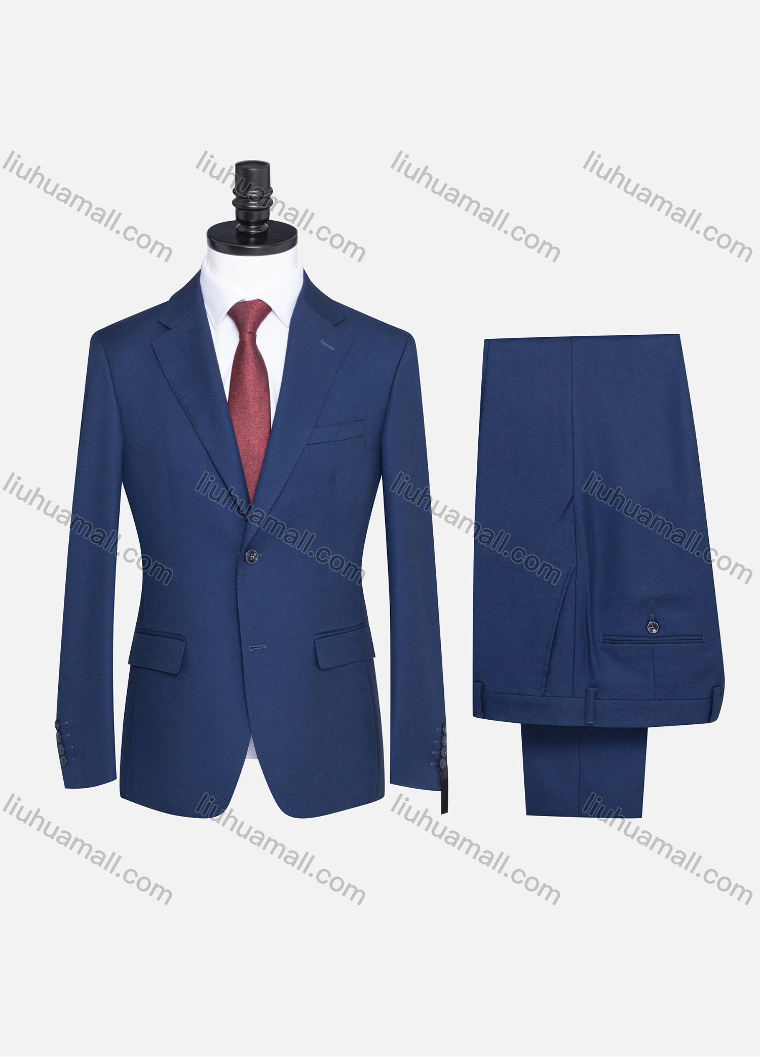 Wholesale Men's Formal Plain Two Button Blazer Jacket & Pants 2 Piece Suit Set 973# - Liuhuamall
