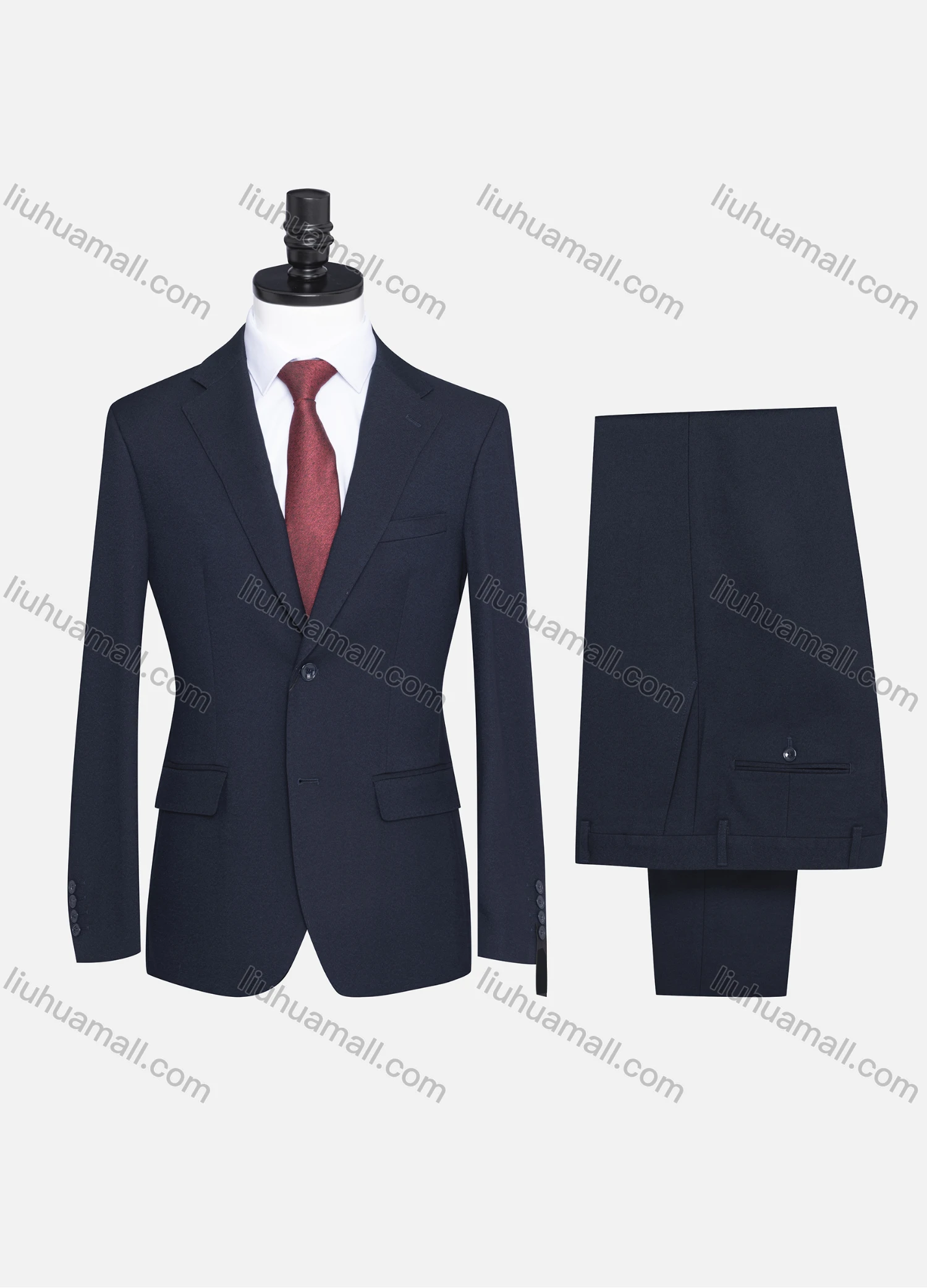 Wholesale Men's Formal Plain Two Button Blazer Jacket & Pants 2 Piece Suit Set 973# - Liuhuamall