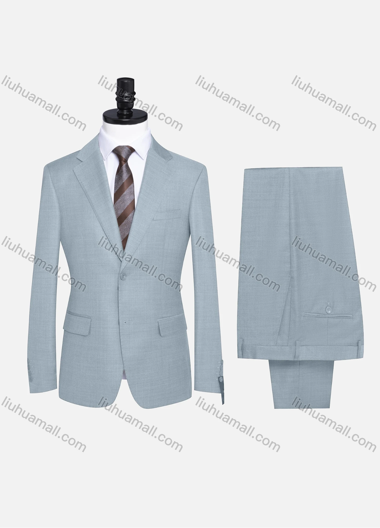 Wholesale Men's Formal Plain Two Button Blazer Jacket & Pants 2 Piece Suit Set 989# - Liuhuamall