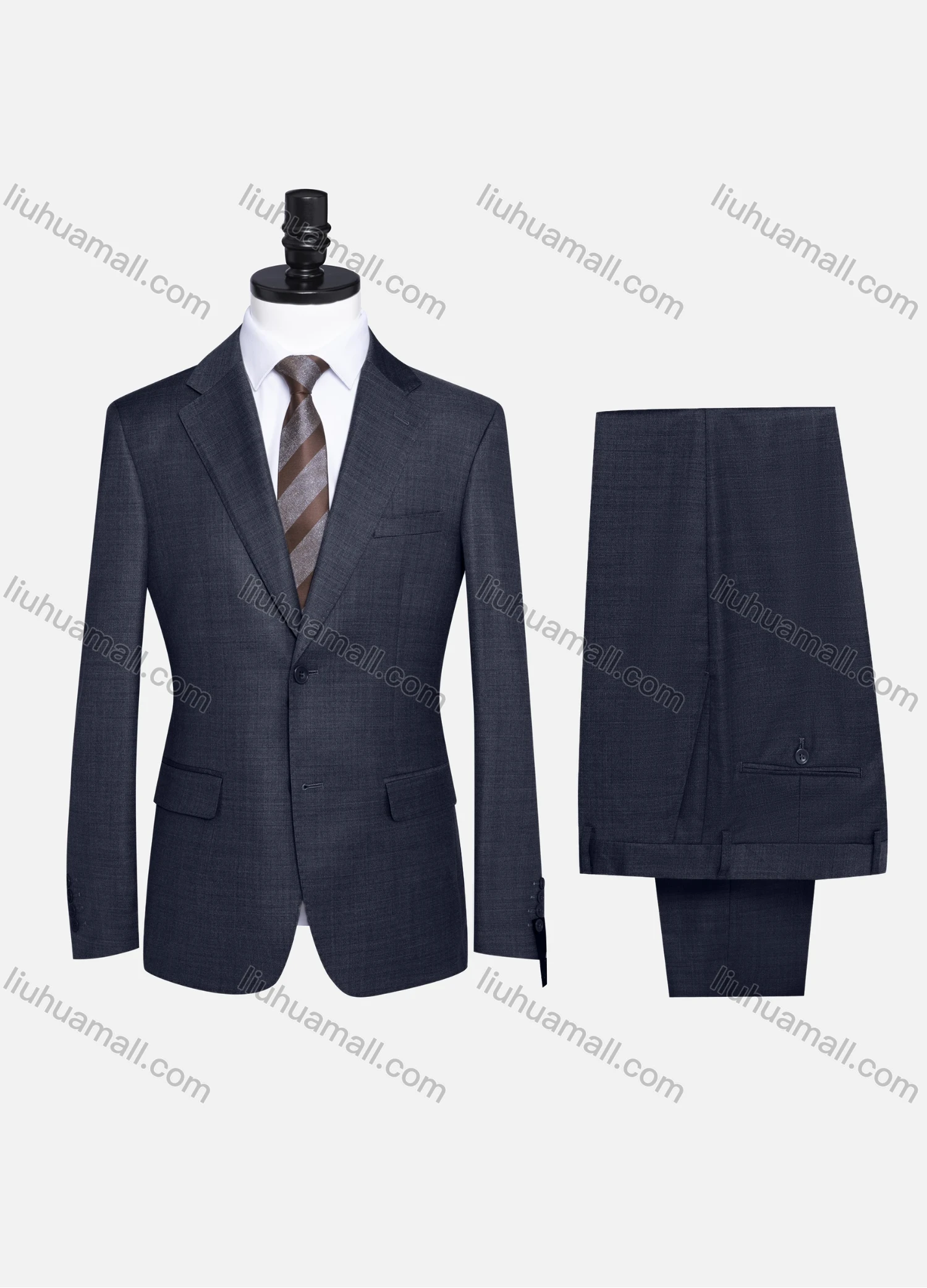 Wholesale Men's Formal Plain Two Button Blazer Jacket & Pants 2 Piece Suit Set 989# - Liuhuamall