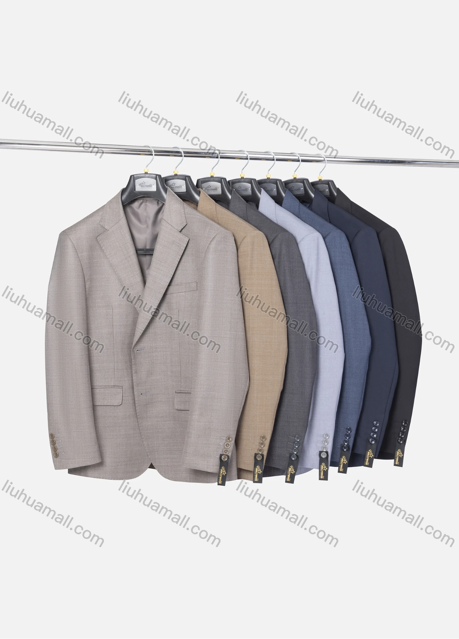 Wholesale Men's Formal Plain Two Button Blazer Jacket & Pants 2 Piece Suit Set 989# - Liuhuamall
