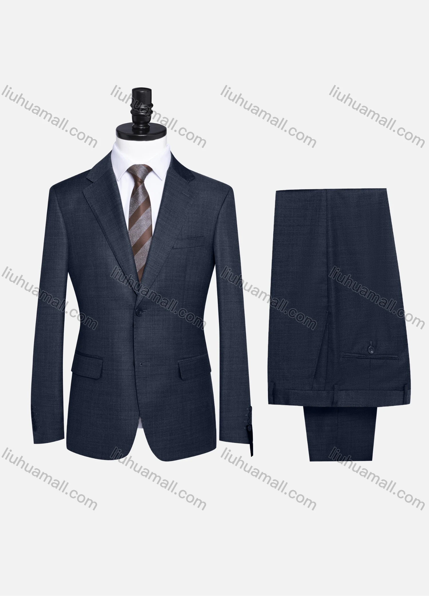 Wholesale Men's Formal Plain Two Button Blazer Jacket & Pants 2 Piece Suit Set 989# - Liuhuamall