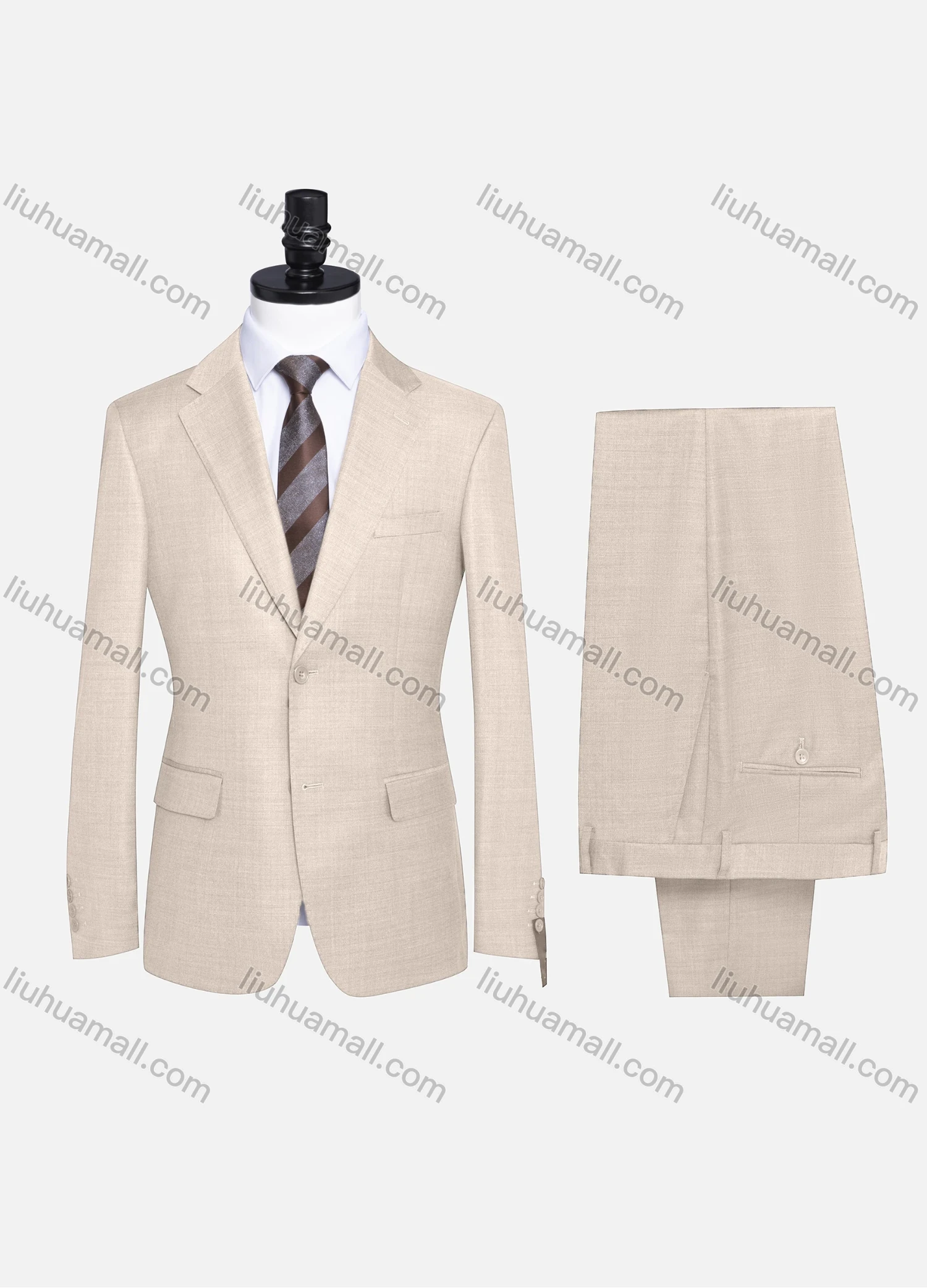 Wholesale Men's Formal Plain Two Button Blazer Jacket & Pants 2 Piece Suit Set 989# - Liuhuamall