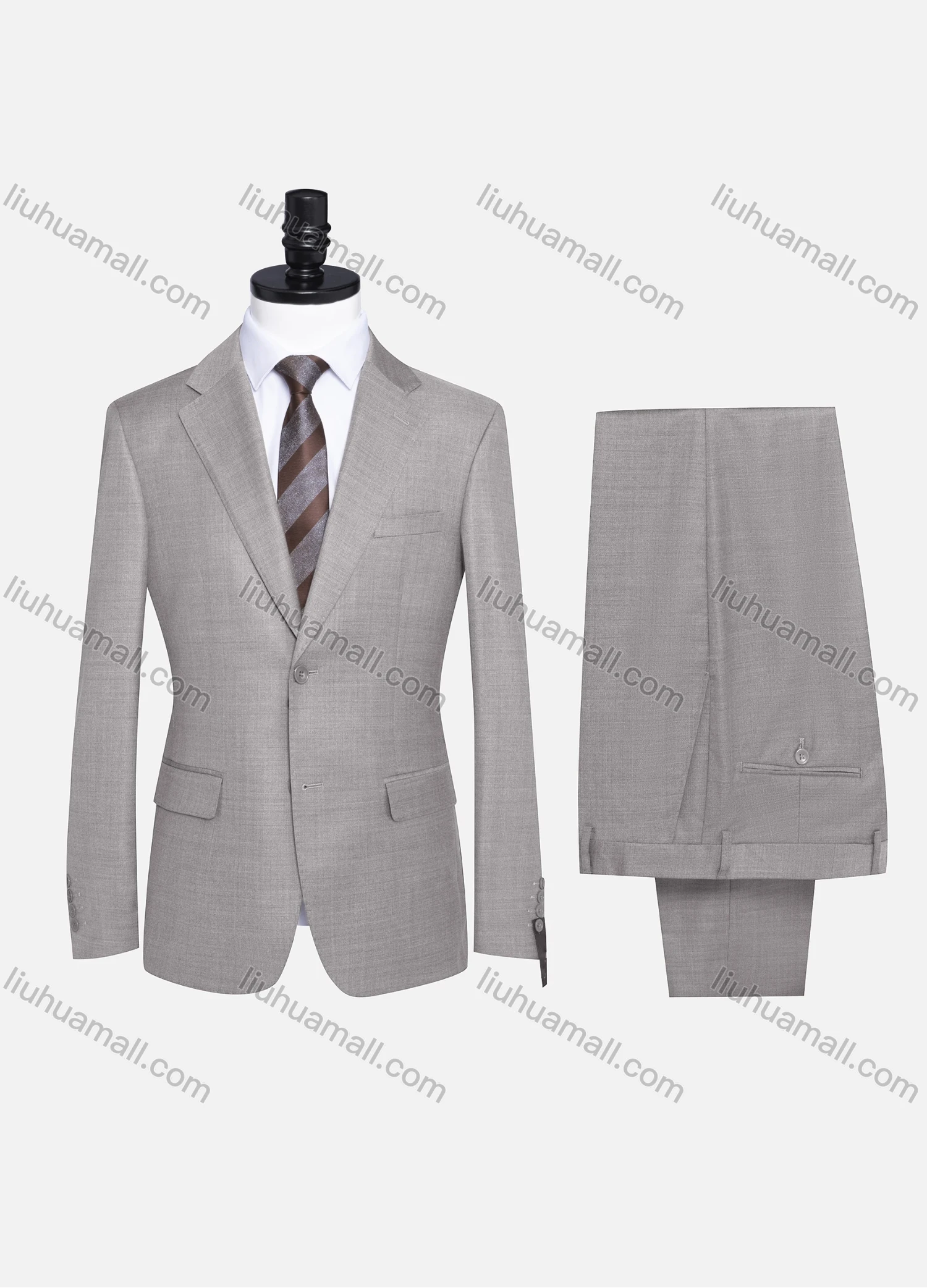 Wholesale Men's Formal Plain Two Button Blazer Jacket & Pants 2 Piece Suit Set 989# - Liuhuamall