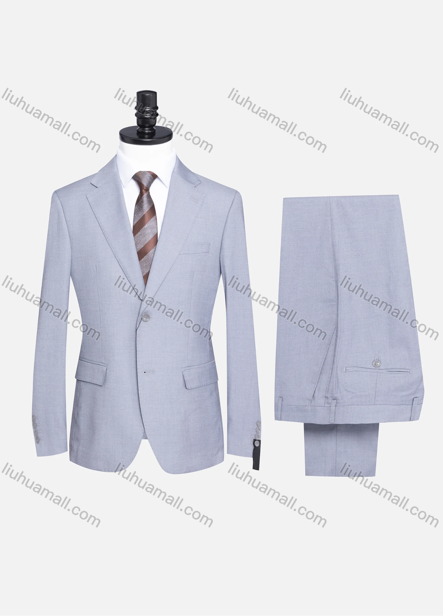 Wholesale Men's Formal Plain Two Button Blazer Jacket & Pants 2 Piece Suit Set 989# - Liuhuamall