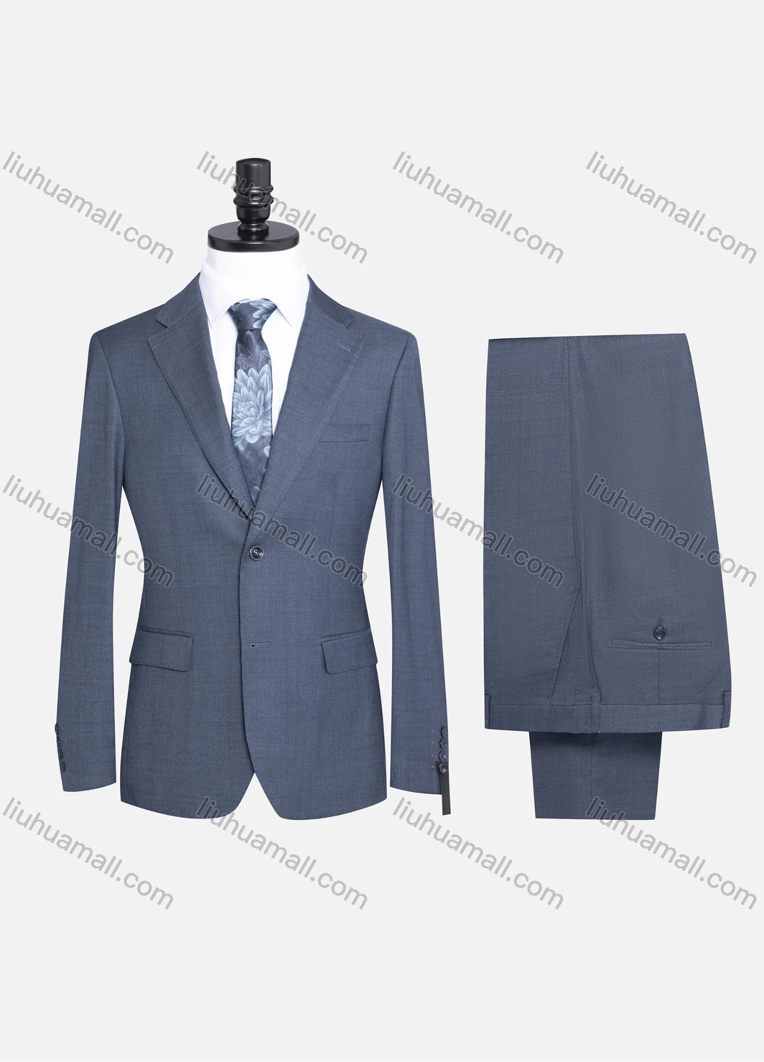 Wholesale Men's Formal Plain Two Button Blazer Jacket & Pants 2 Piece Suit Set 989# - Liuhuamall