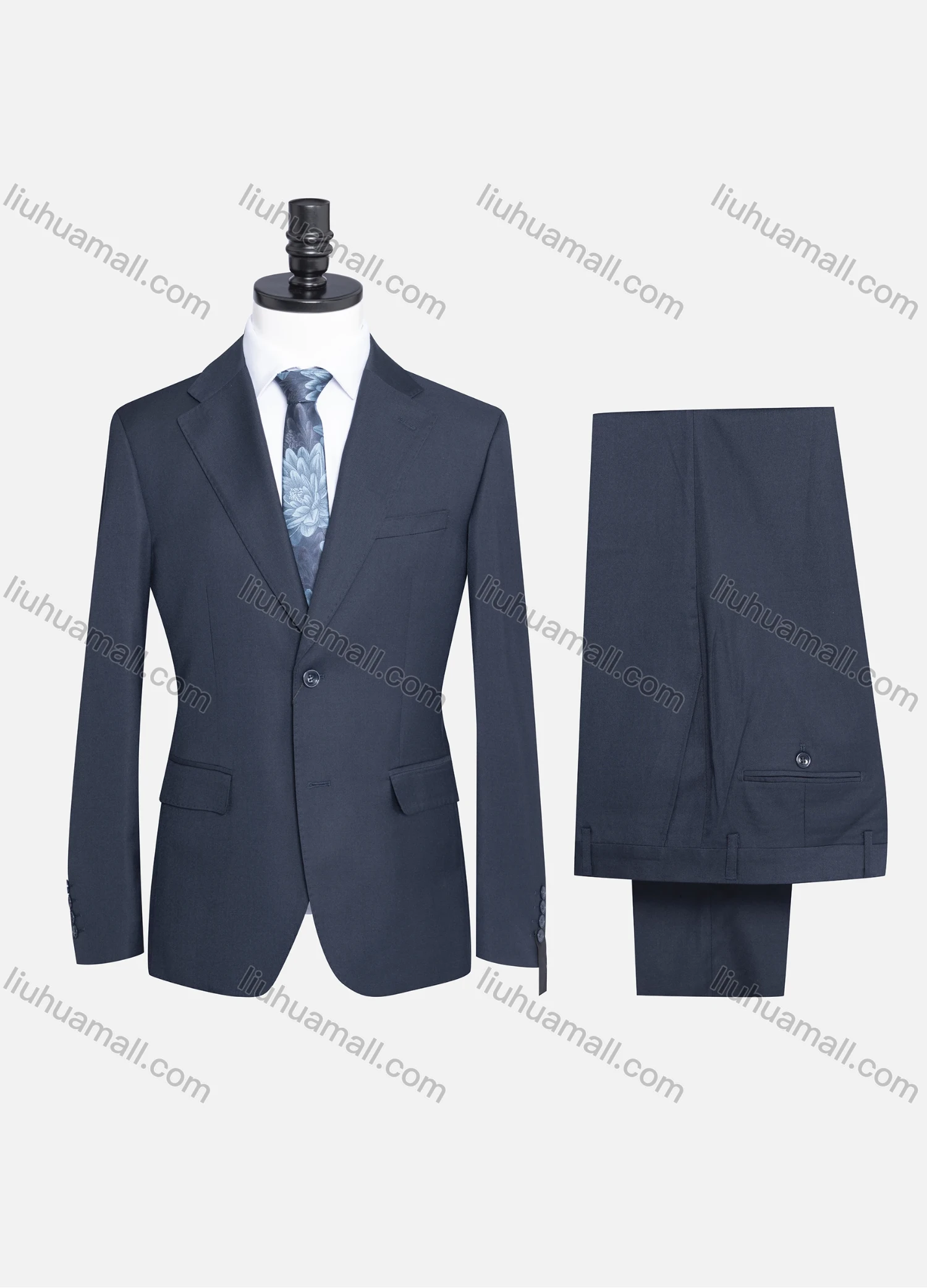 Wholesale Men's Formal Plain Two Button Blazer Jacket & Pants 2 Piece Suit Set 989# - Liuhuamall