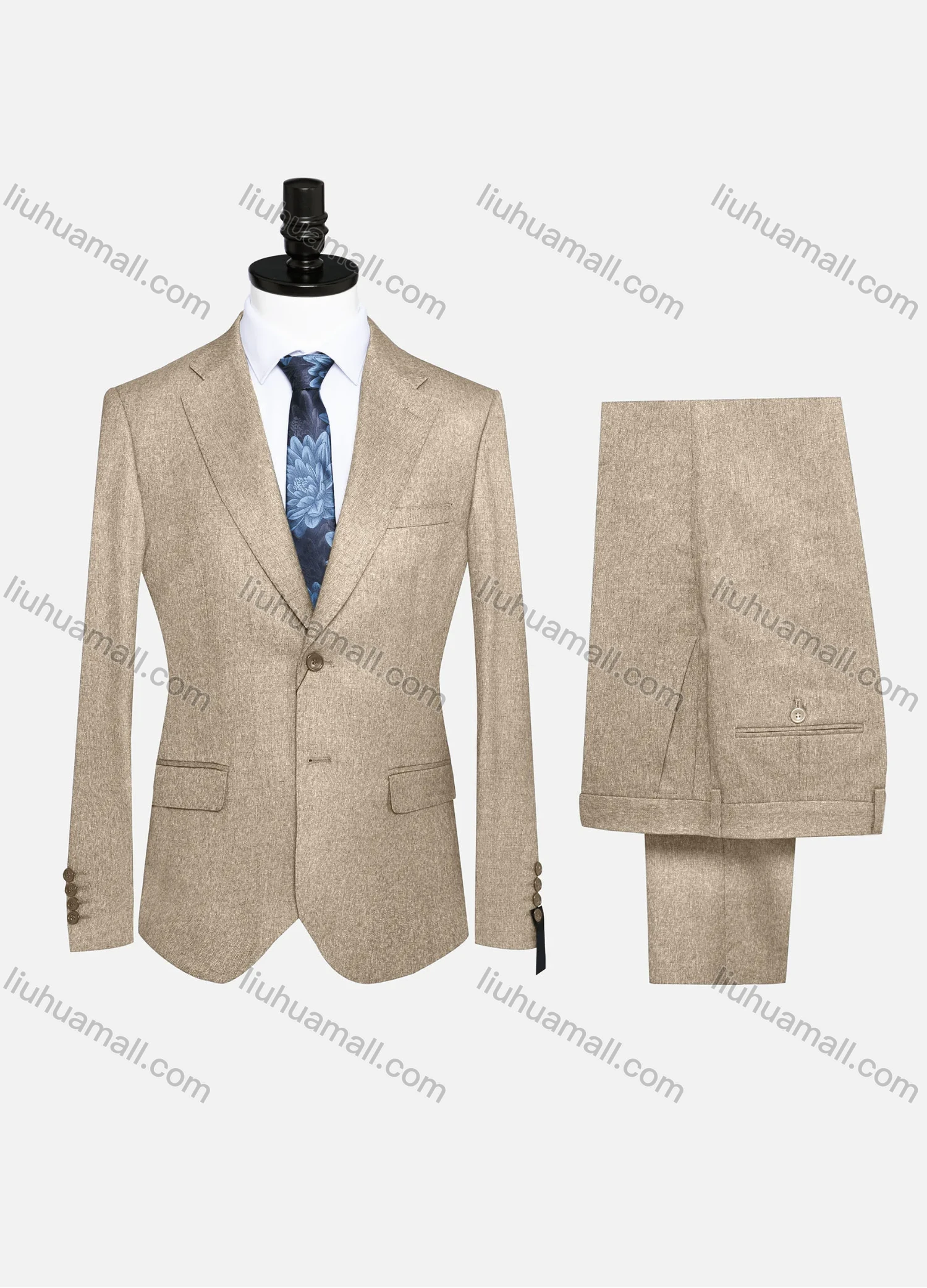 Wholesale Men's Formal Plain Two Button Blazer Jacket & Pants 2 Piece Suit Set 32235# - Liuhuamall