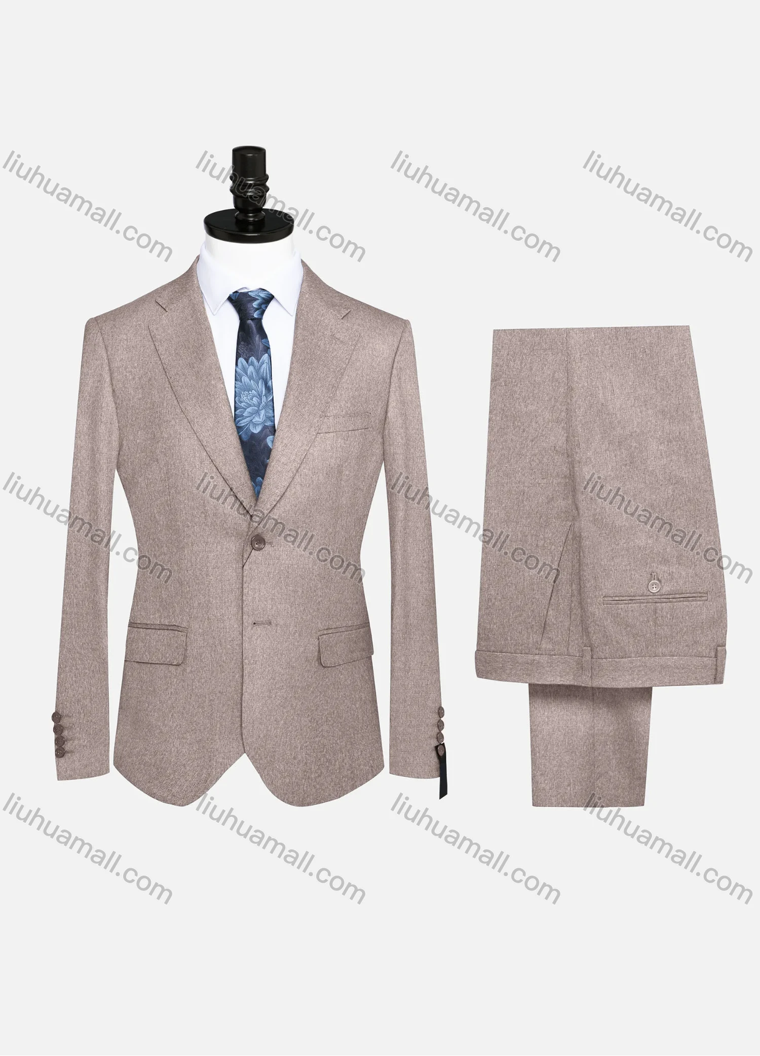 Wholesale Men's Formal Plain Two Button Blazer Jacket & Pants 2 Piece Suit Set 32235# - Liuhuamall