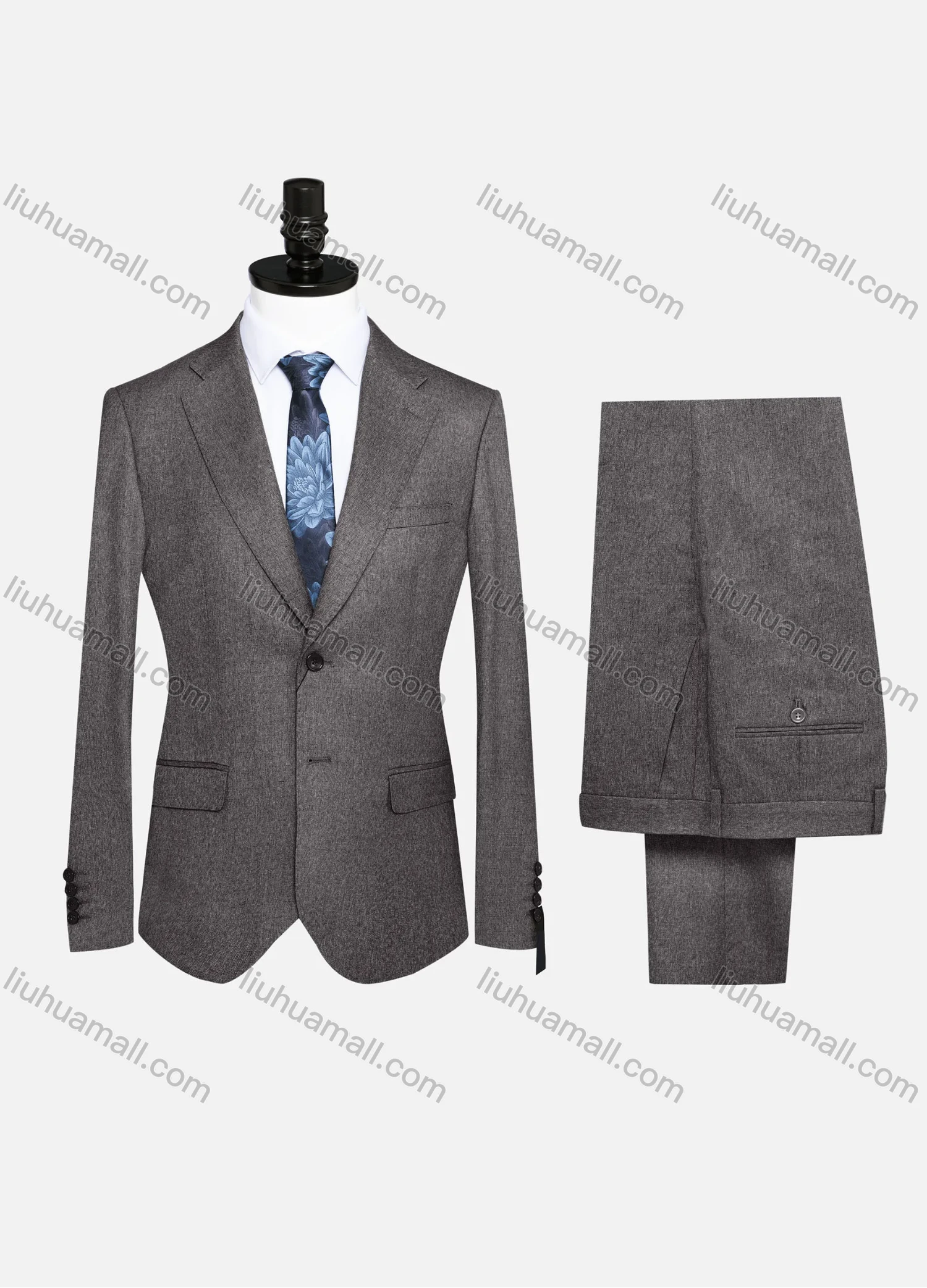 Wholesale Men's Formal Plain Two Button Blazer Jacket & Pants 2 Piece Suit Set 32235# - Liuhuamall